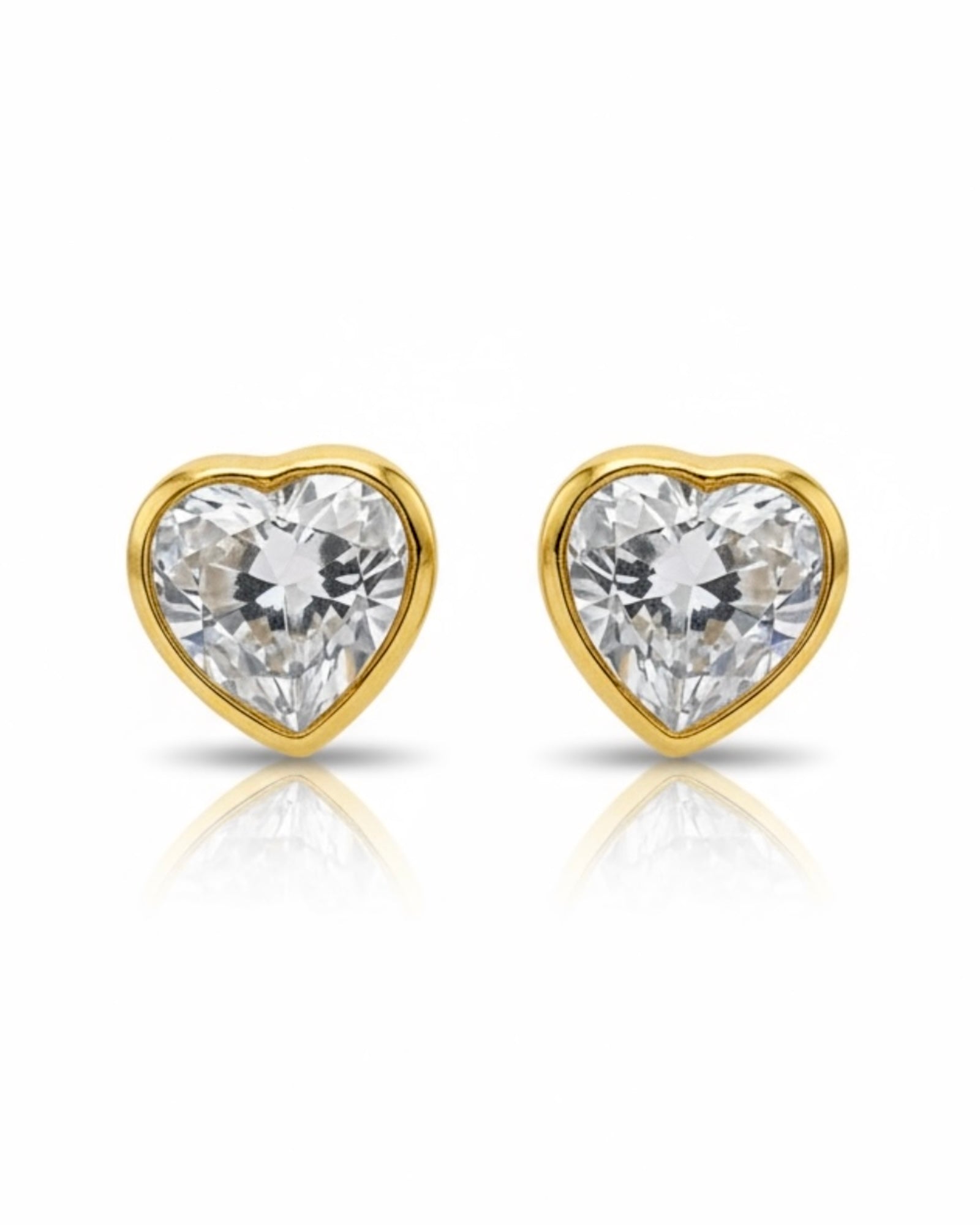 Brincos Corações Ouro