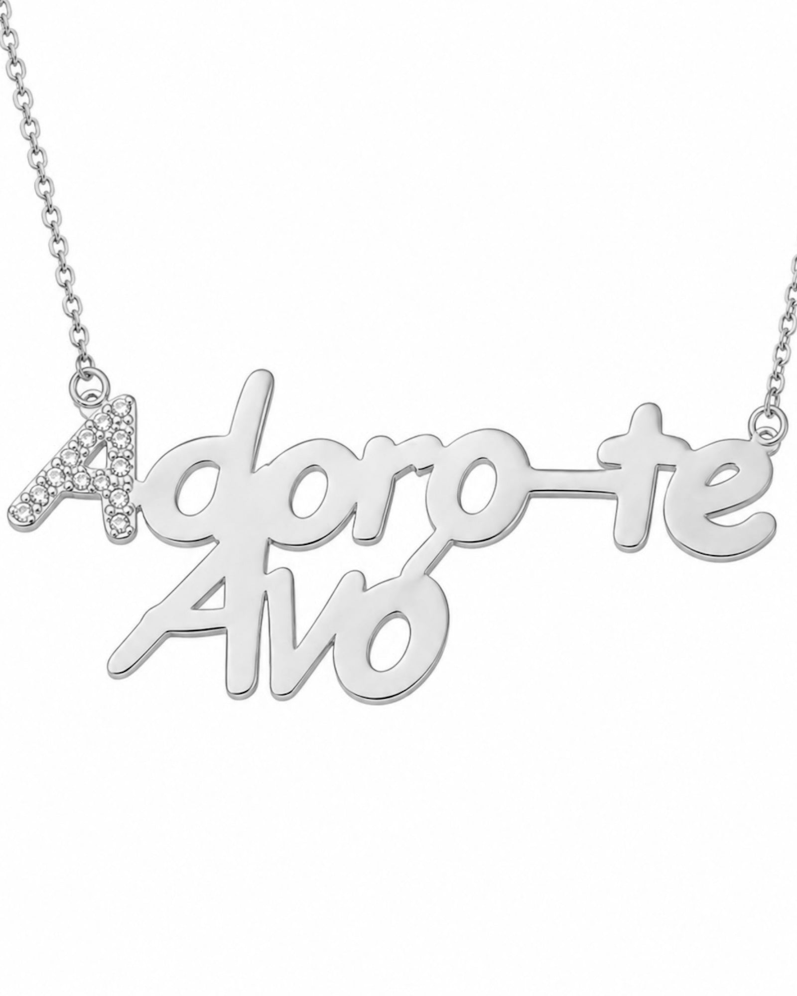 Colar "Adoro-te Avó" em Prata