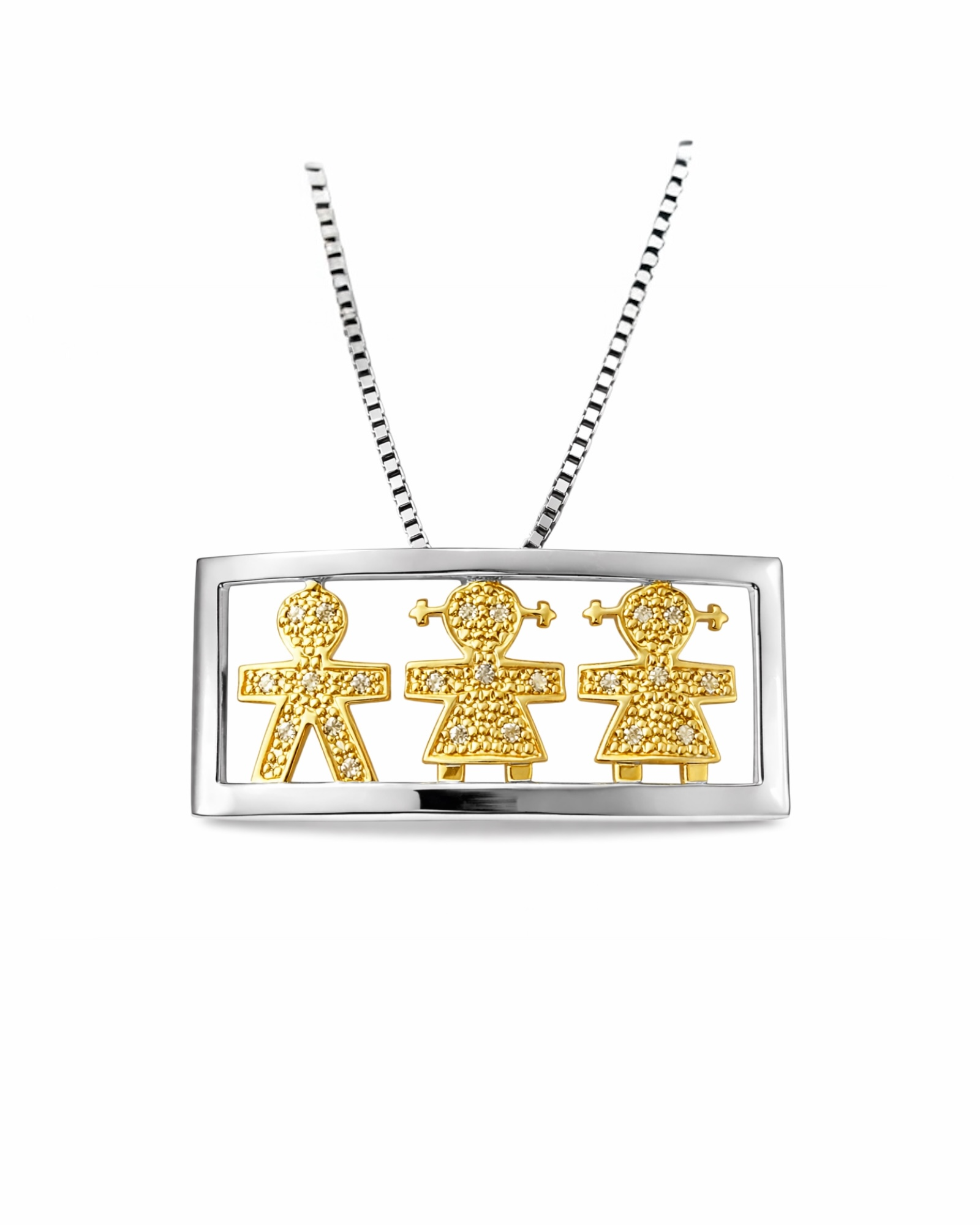 Boy and Two Girls Necklace