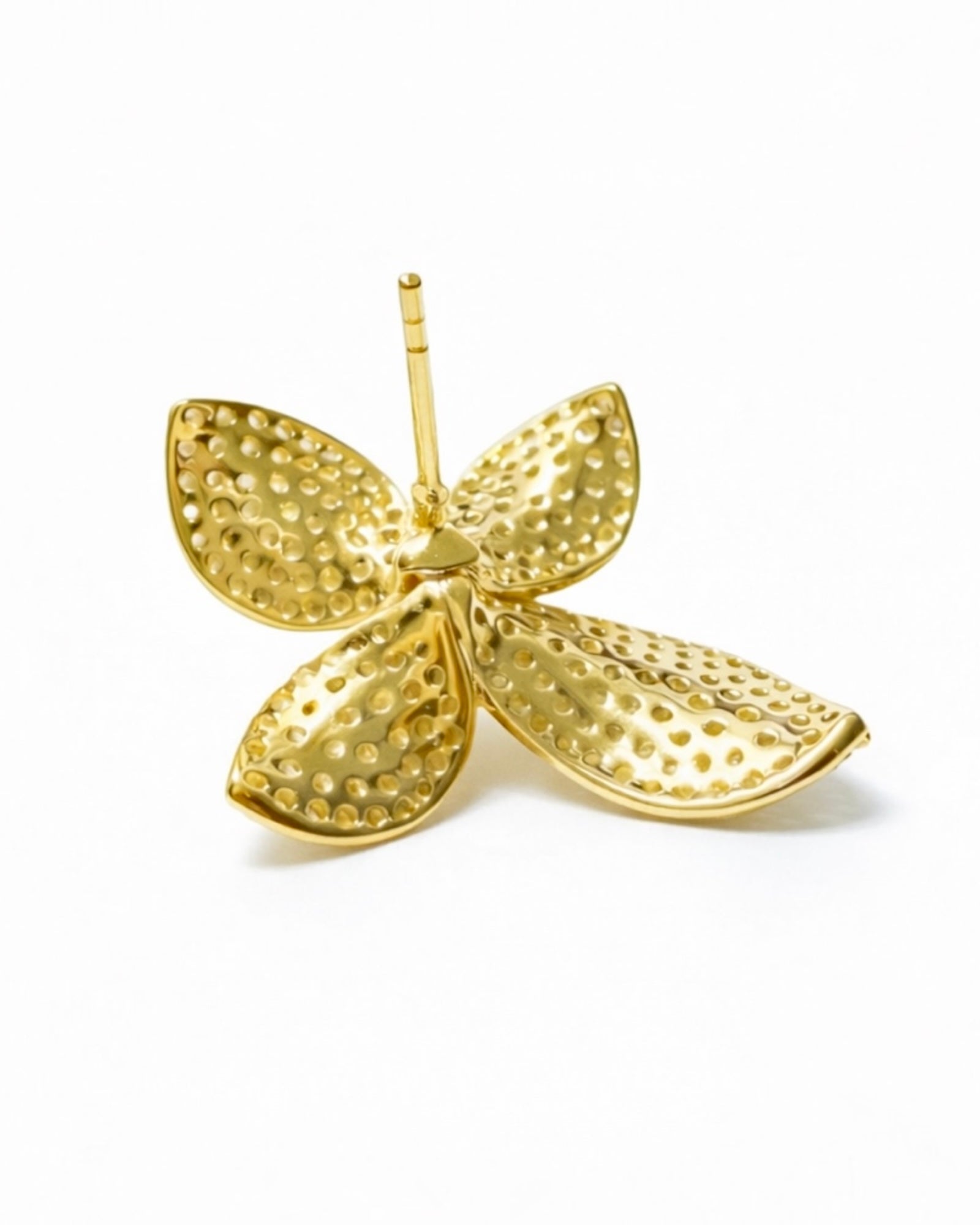 Brincos Pétalas em Prata Dourada