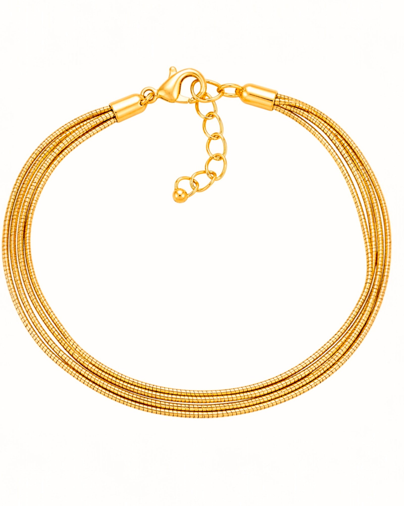 Pulseira com Fios  em Prata Dourada