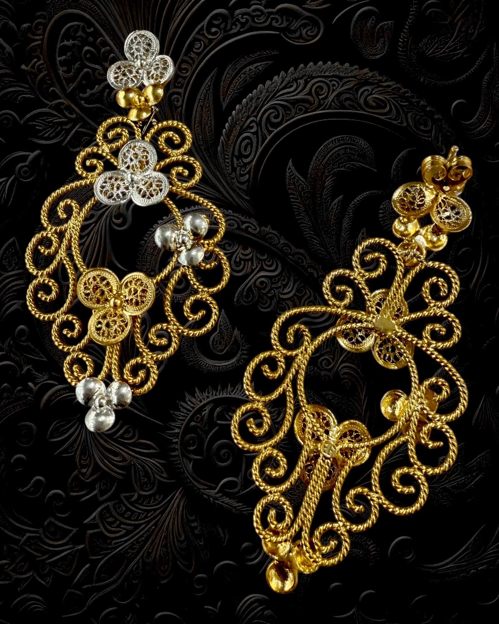 Filigree Flower Earrings