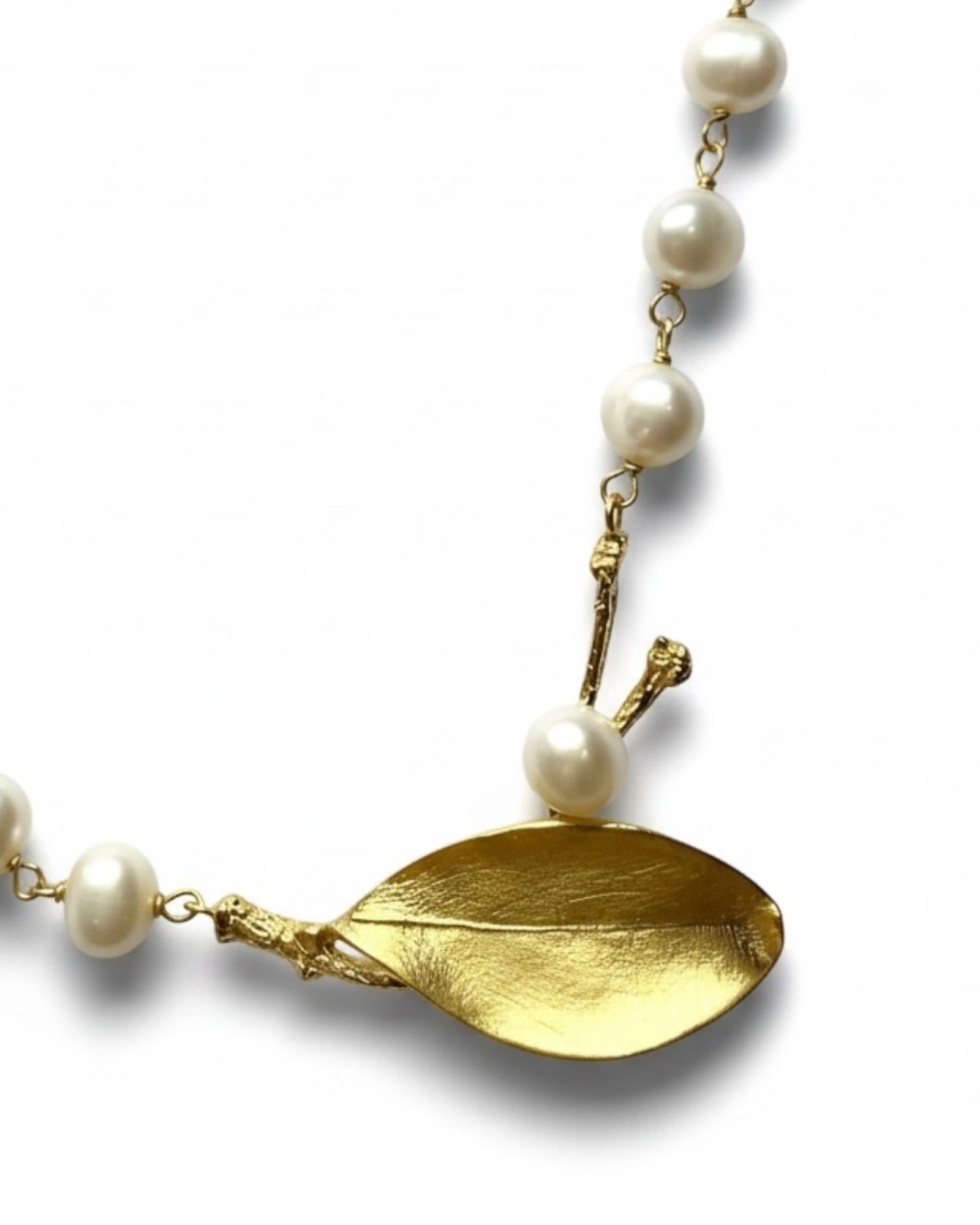 Necklace with Pearls in Gold-Plated Silver