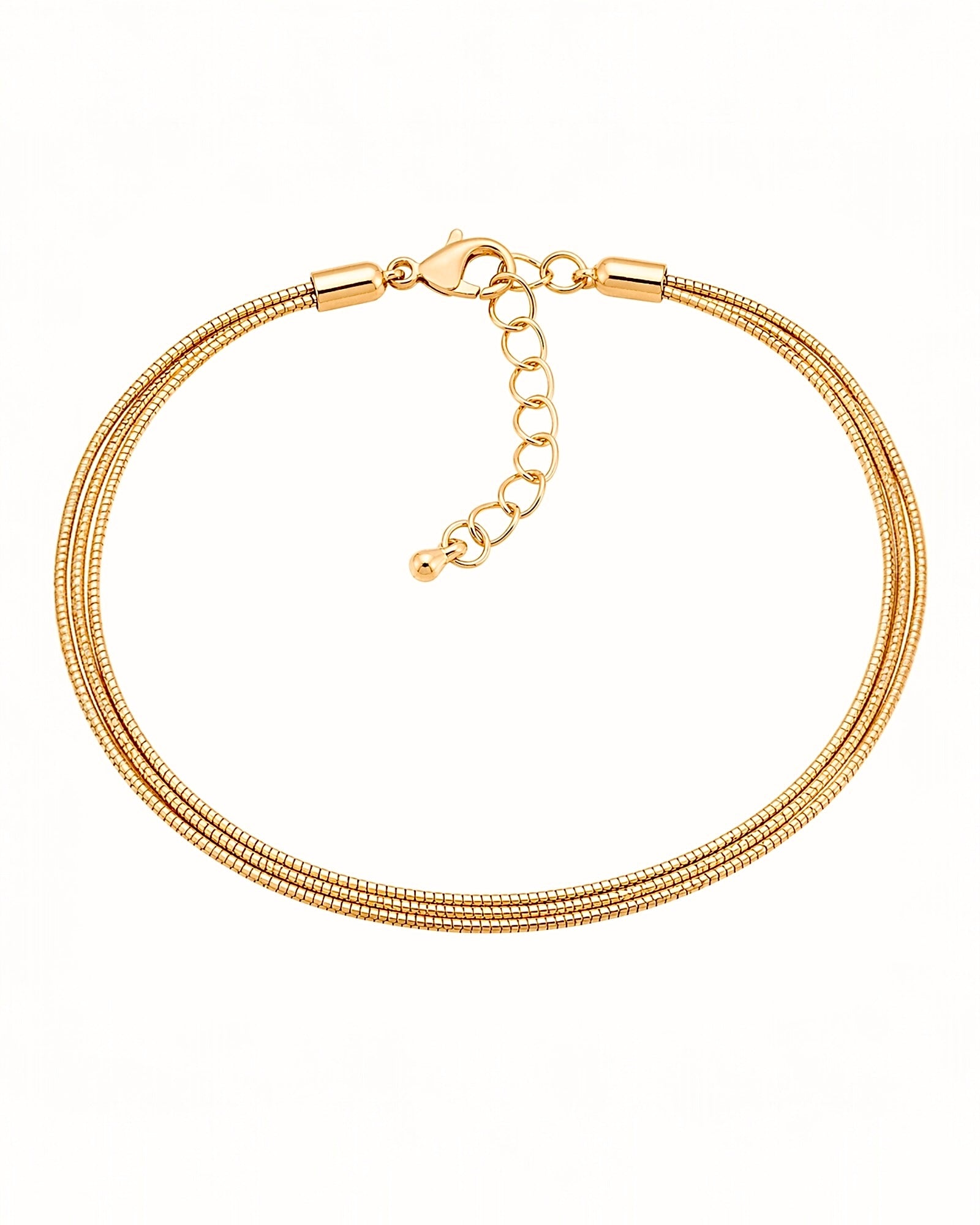 Pulseira Brilhante em Prata Dourada