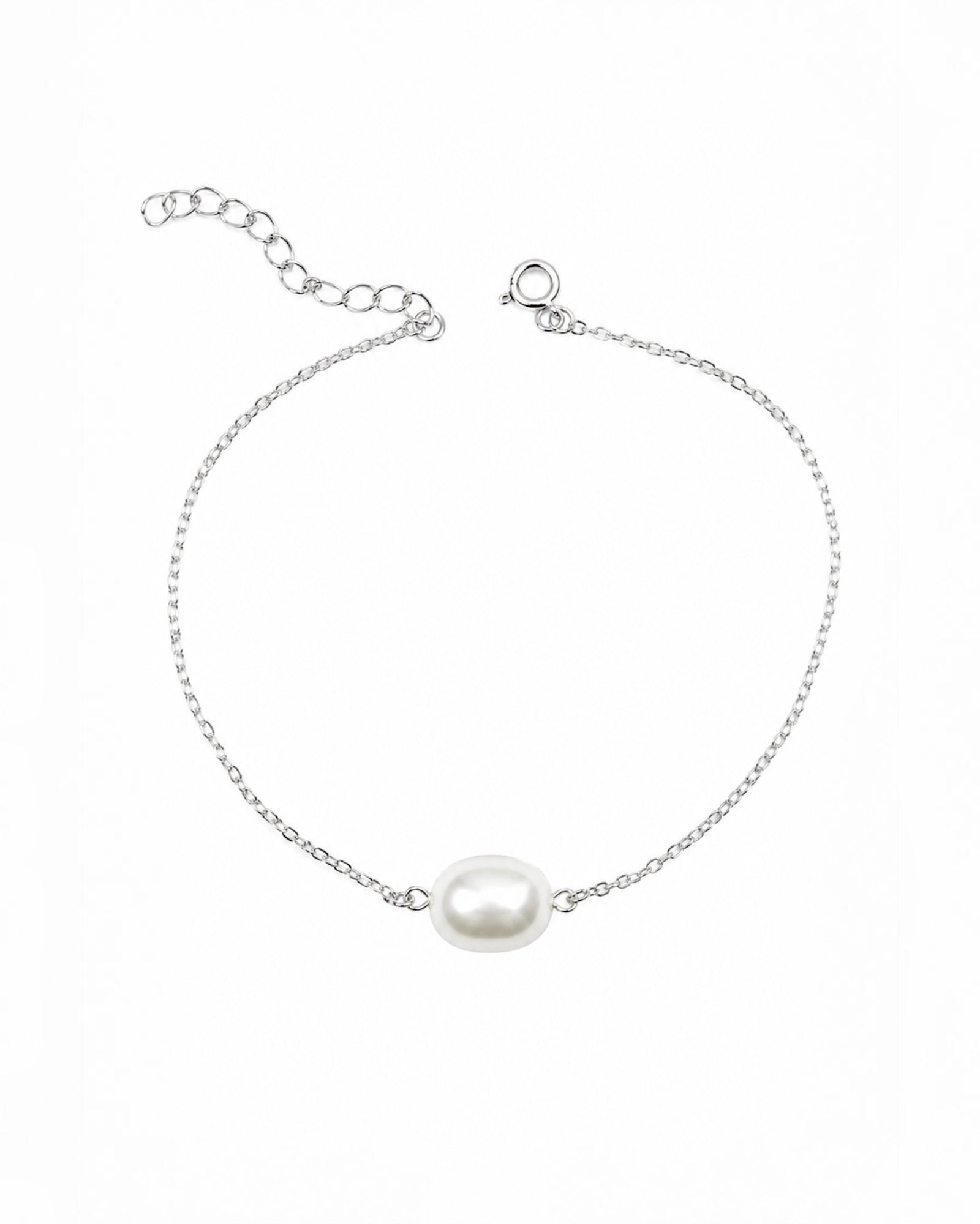 Pulseira em Prata com Pérola