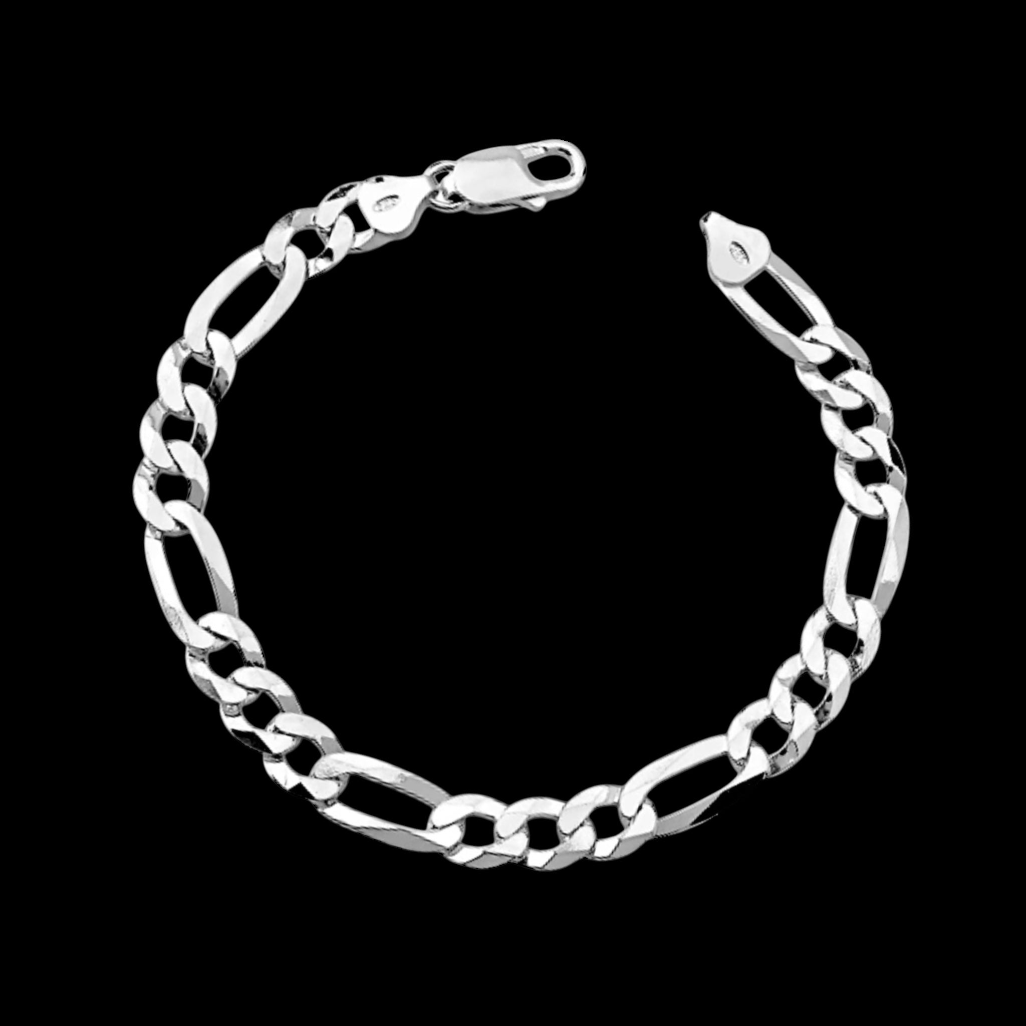 Pulseira Masculina em Prata com malha Groumet