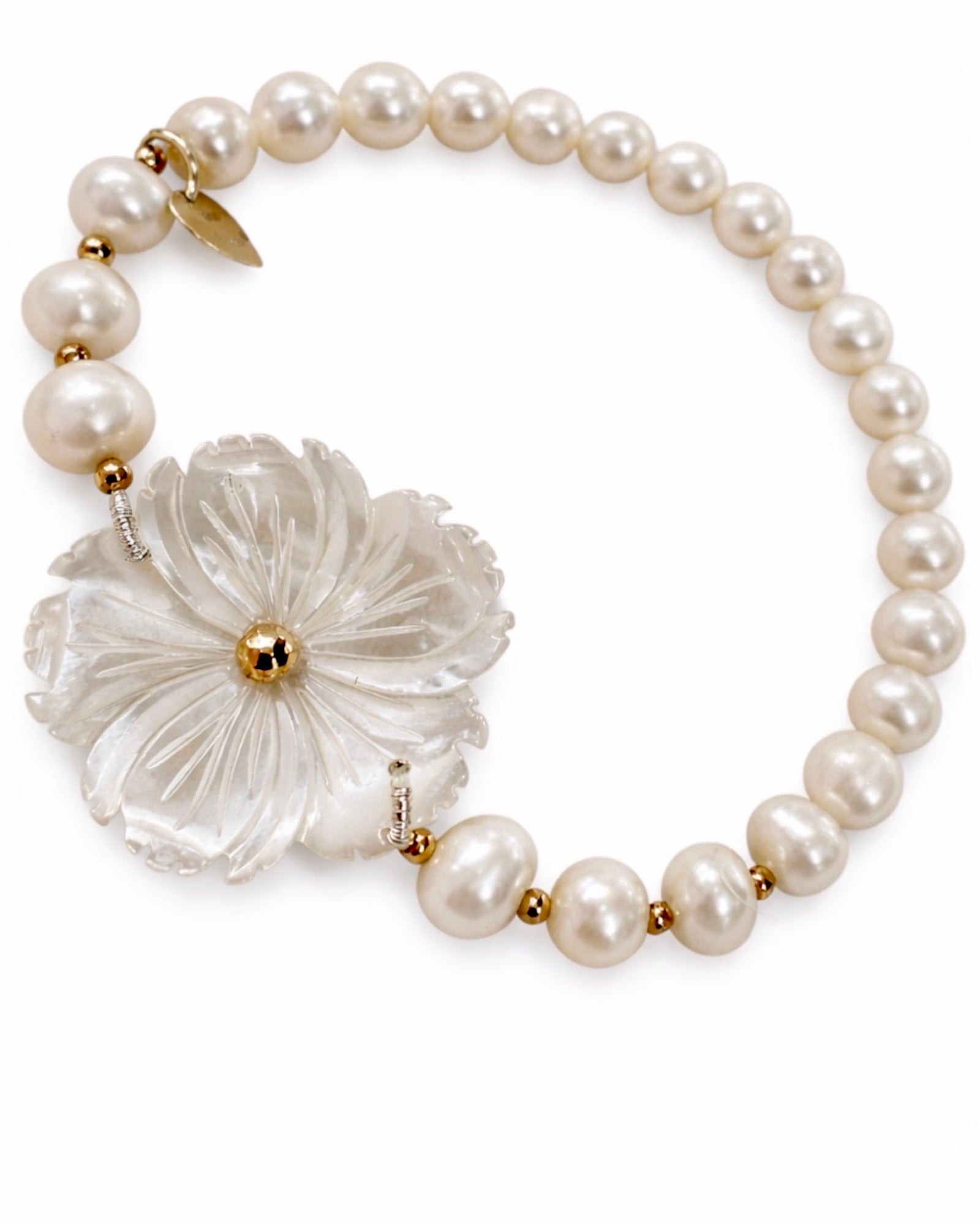 Pulseira Pérolas em Prata