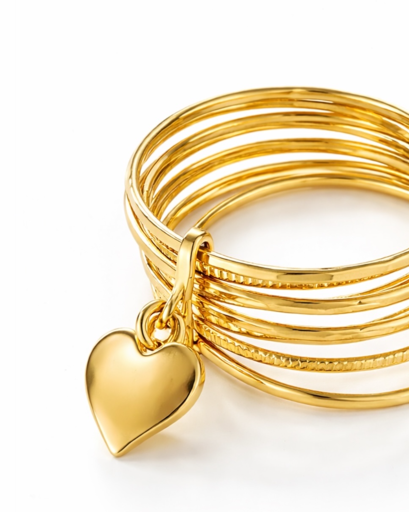 7-Piece Ring in Gold-Plated Silver