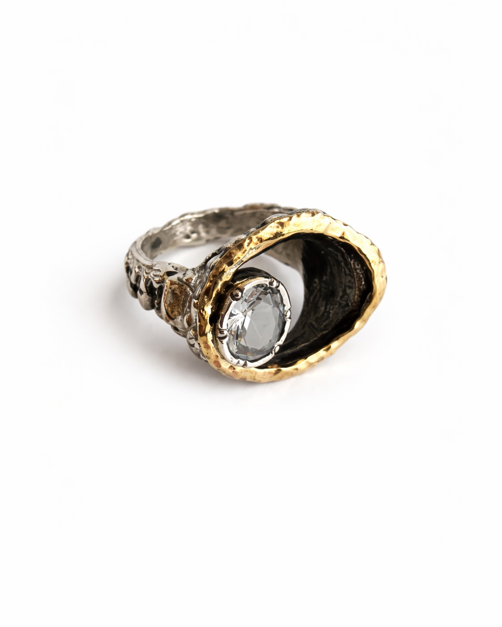 Wedding Ring in Silver and Gold