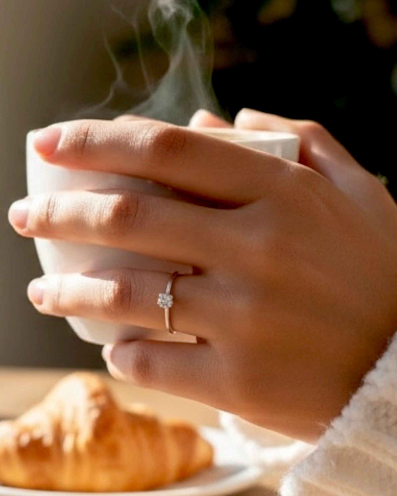 Solitaire Engagement Ring in White Gold