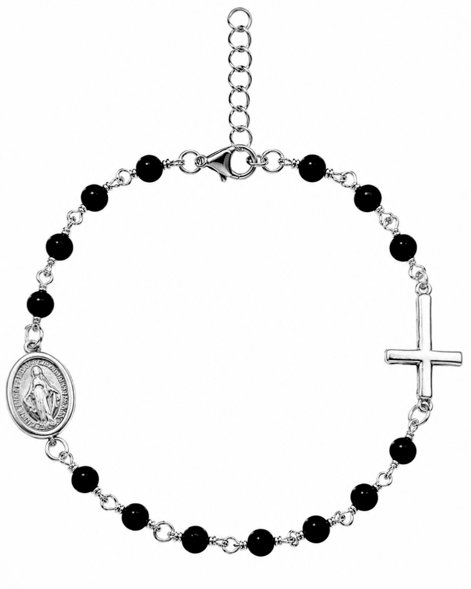 Silver Rosary Bracelet