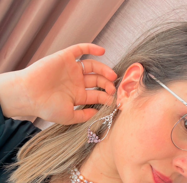 Pink Drops Earrings