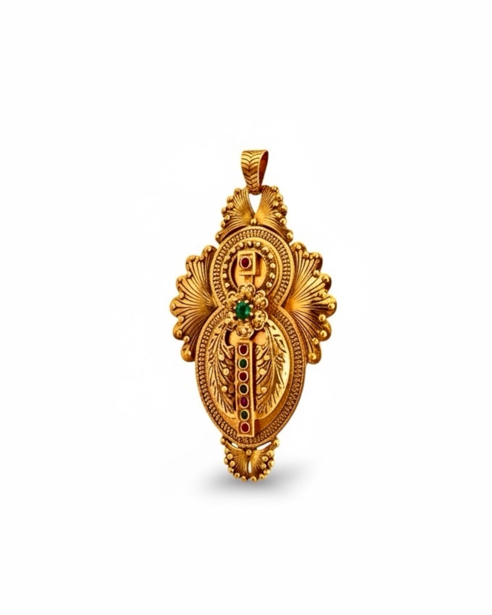Filigree Gramalheira Medal in Gilded Silver and Colored Stones