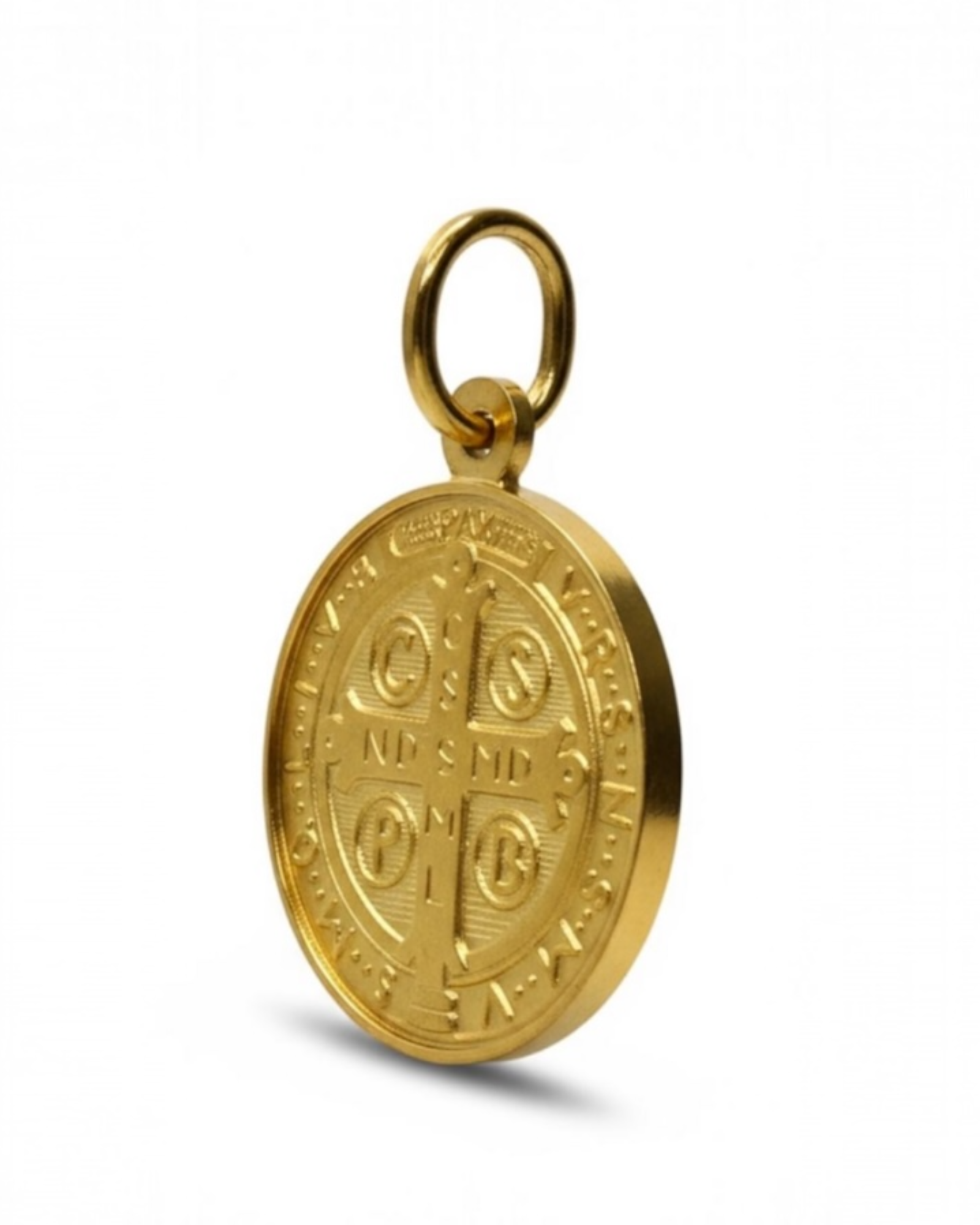 Medalha São Bento em Prata Dourada