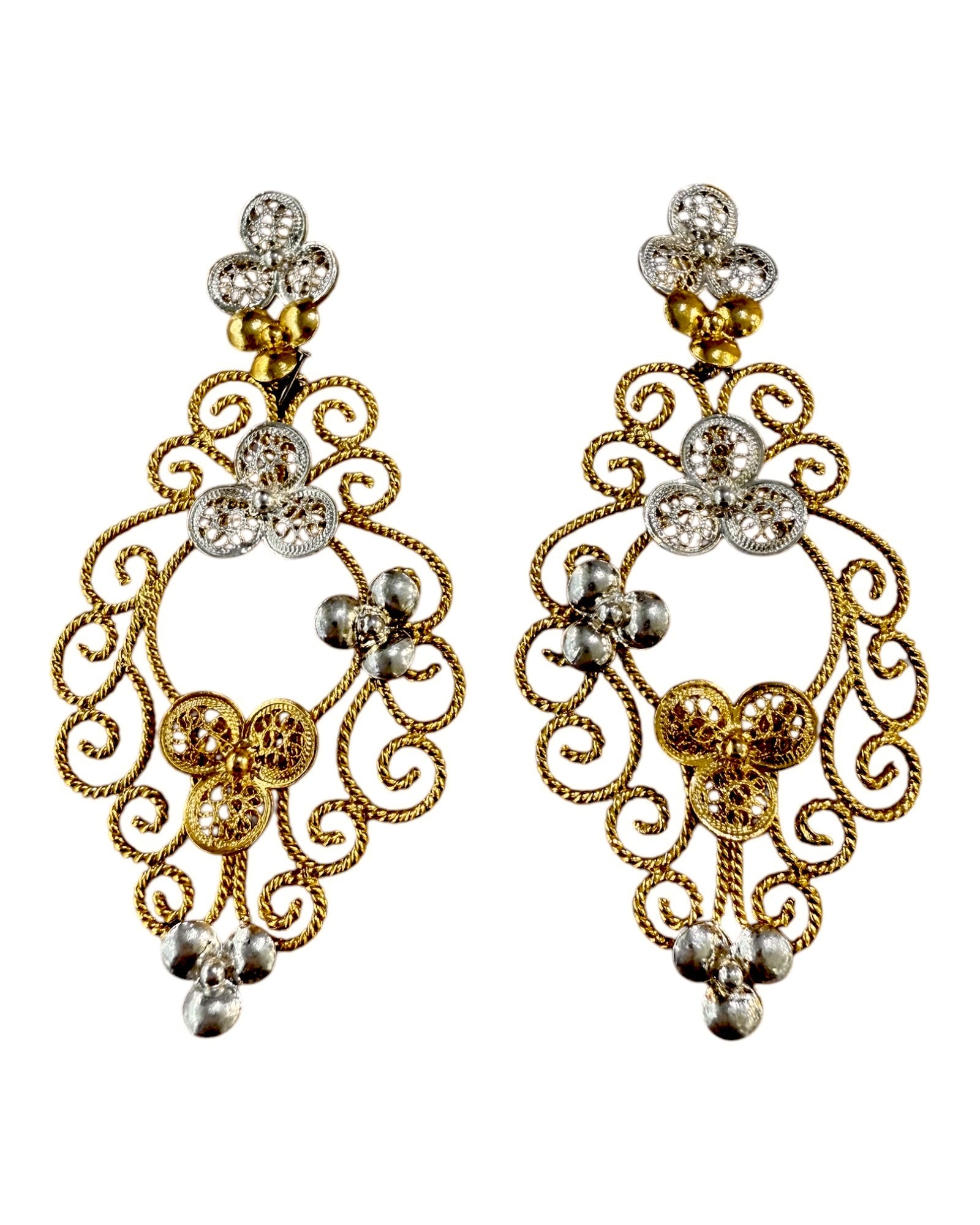 Filigree Flower Earrings