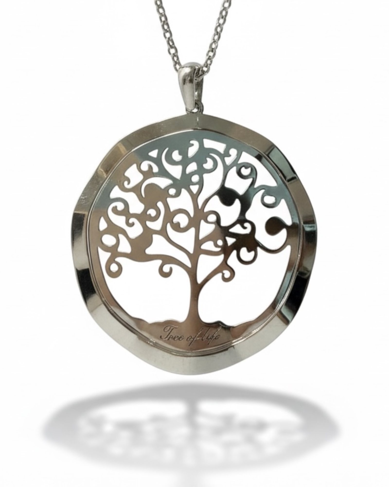 Colar Árvore da Vida em Prata Branca e Prata Rosa