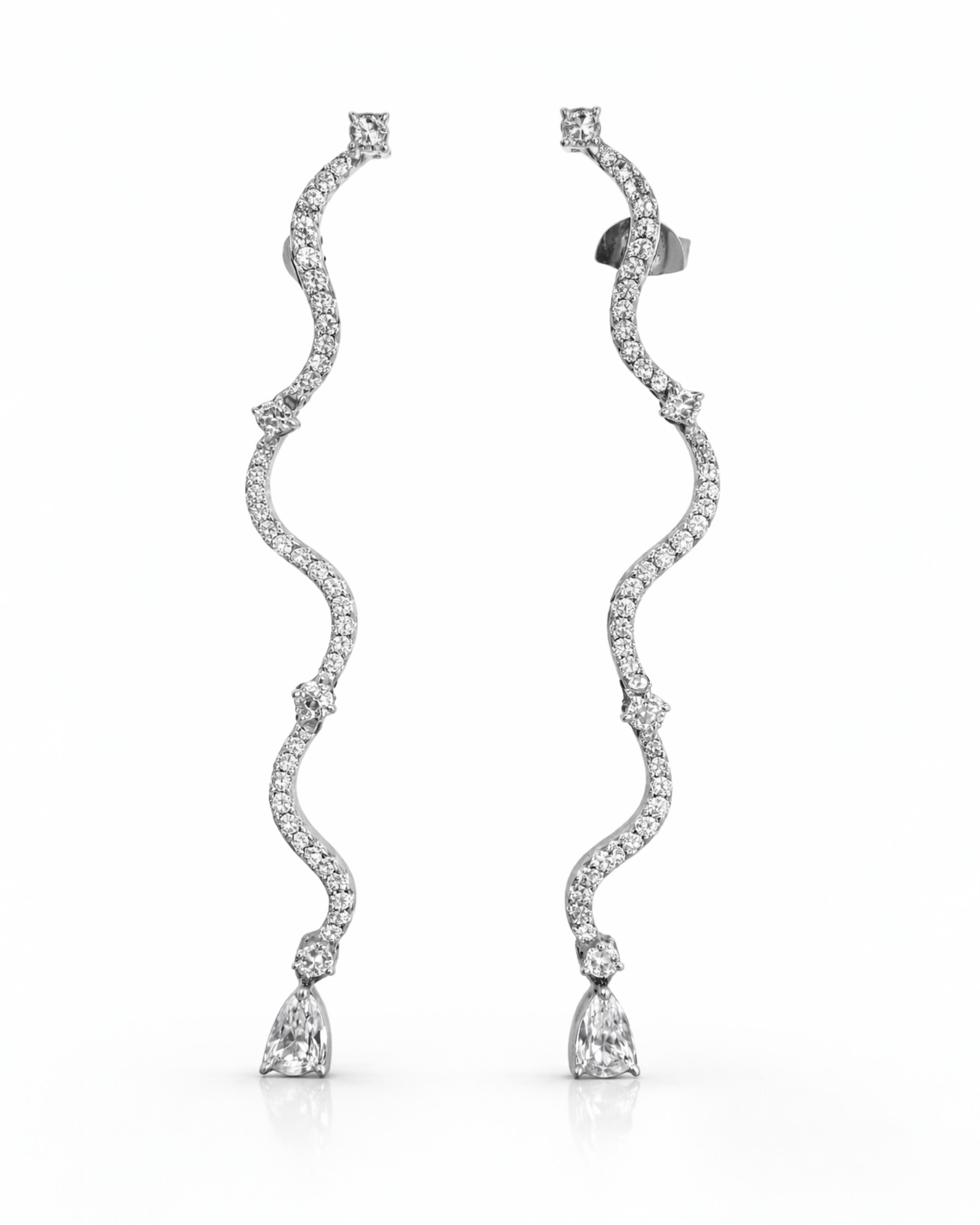 Charming Drop Earrings in Silver
