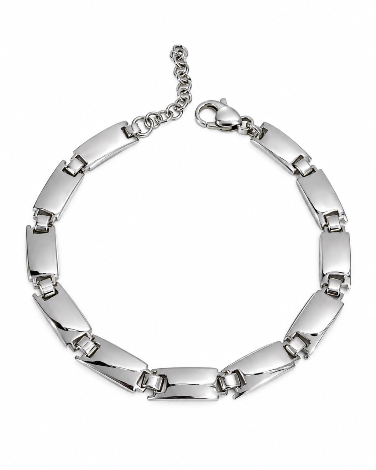 Pulseira Masculina Atlas em Prata 925 – Elos Geométricos