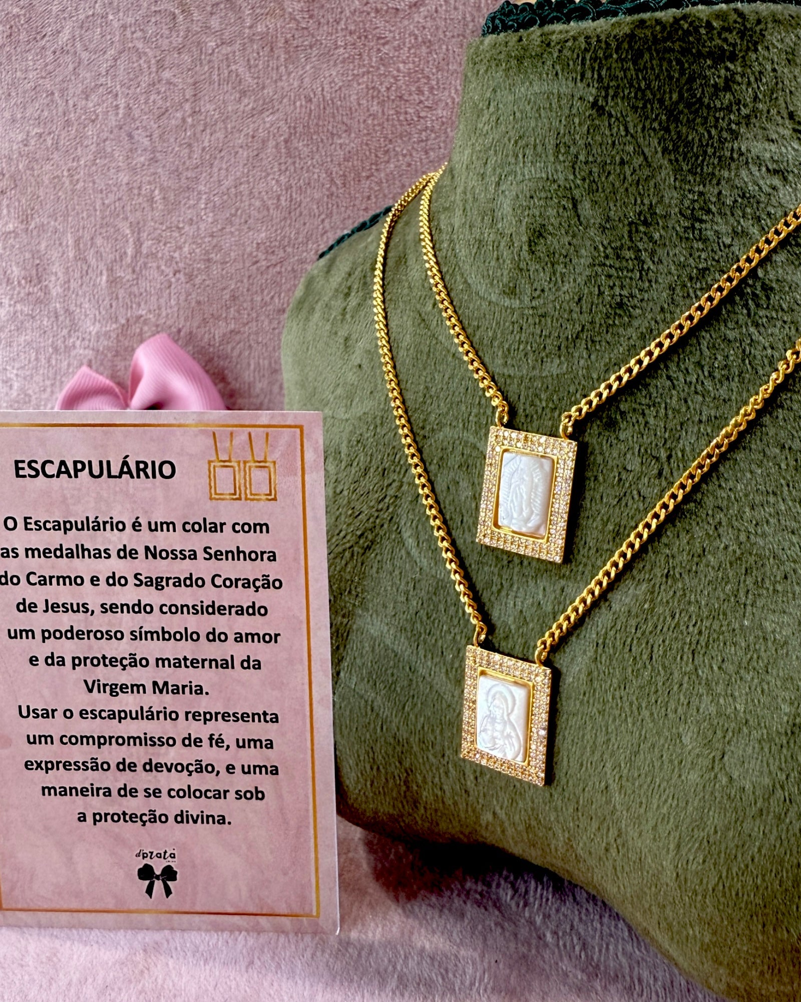 God Guide You Silver Scapular - Men