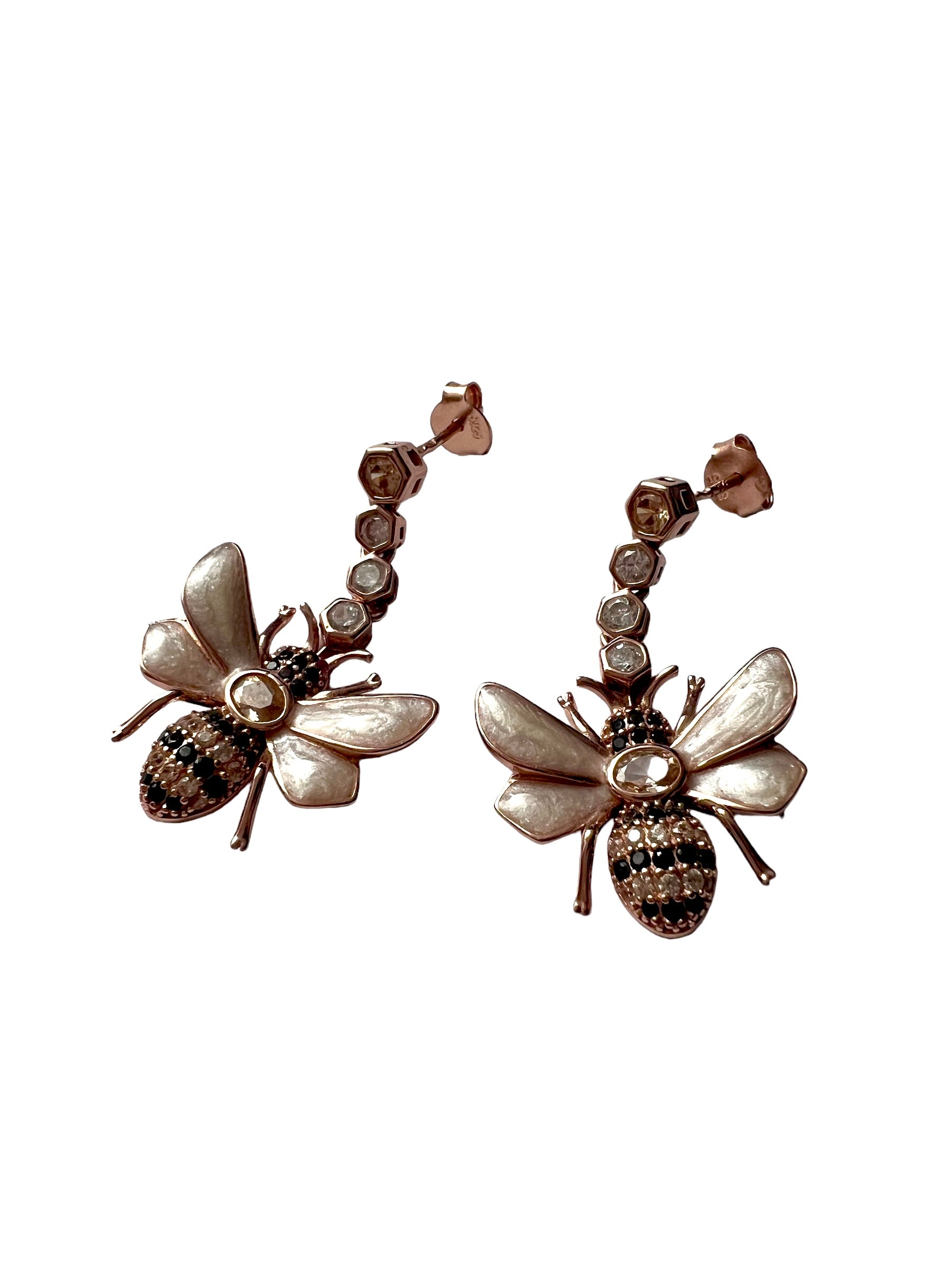 Silver Bee Earrings