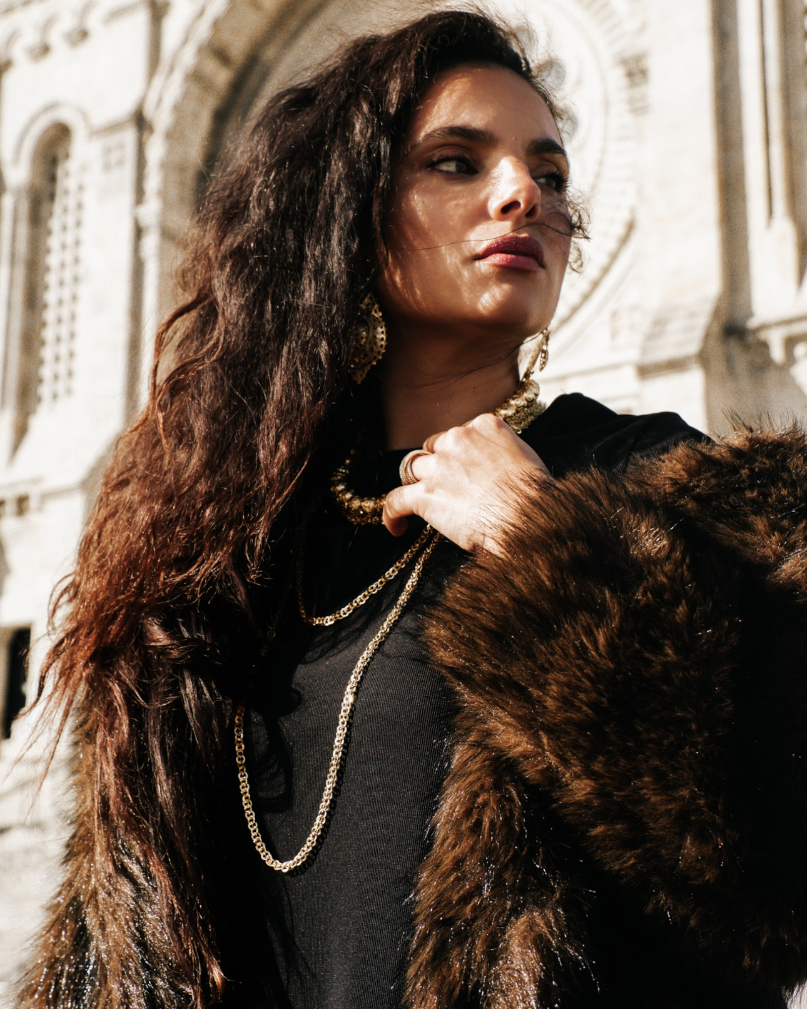 Colar Cordão em Prata Dourada