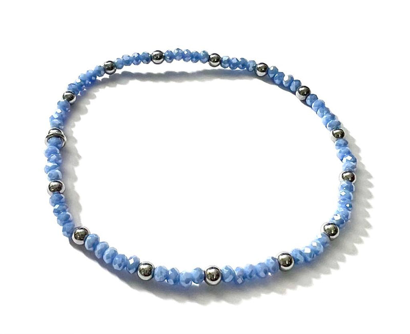 Pulseira Azul com Prata