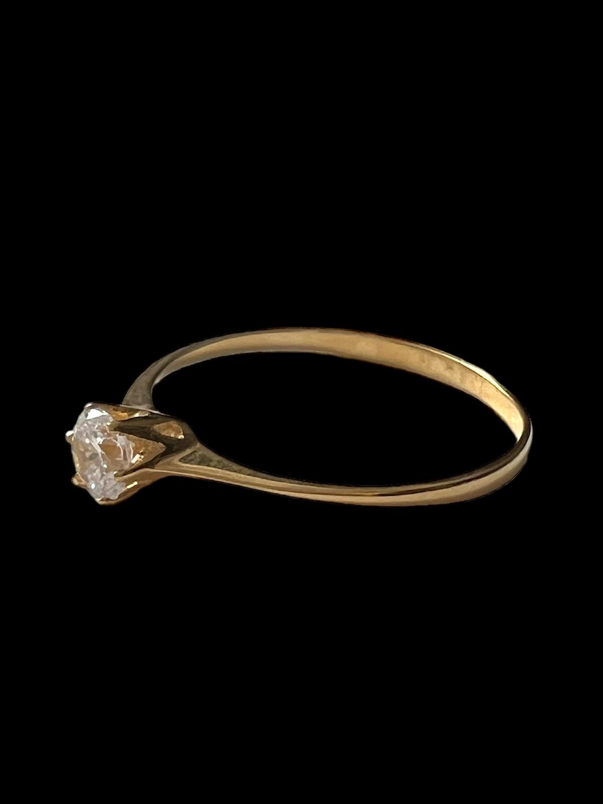 Yellow Gold Solitaire Engagement Ring