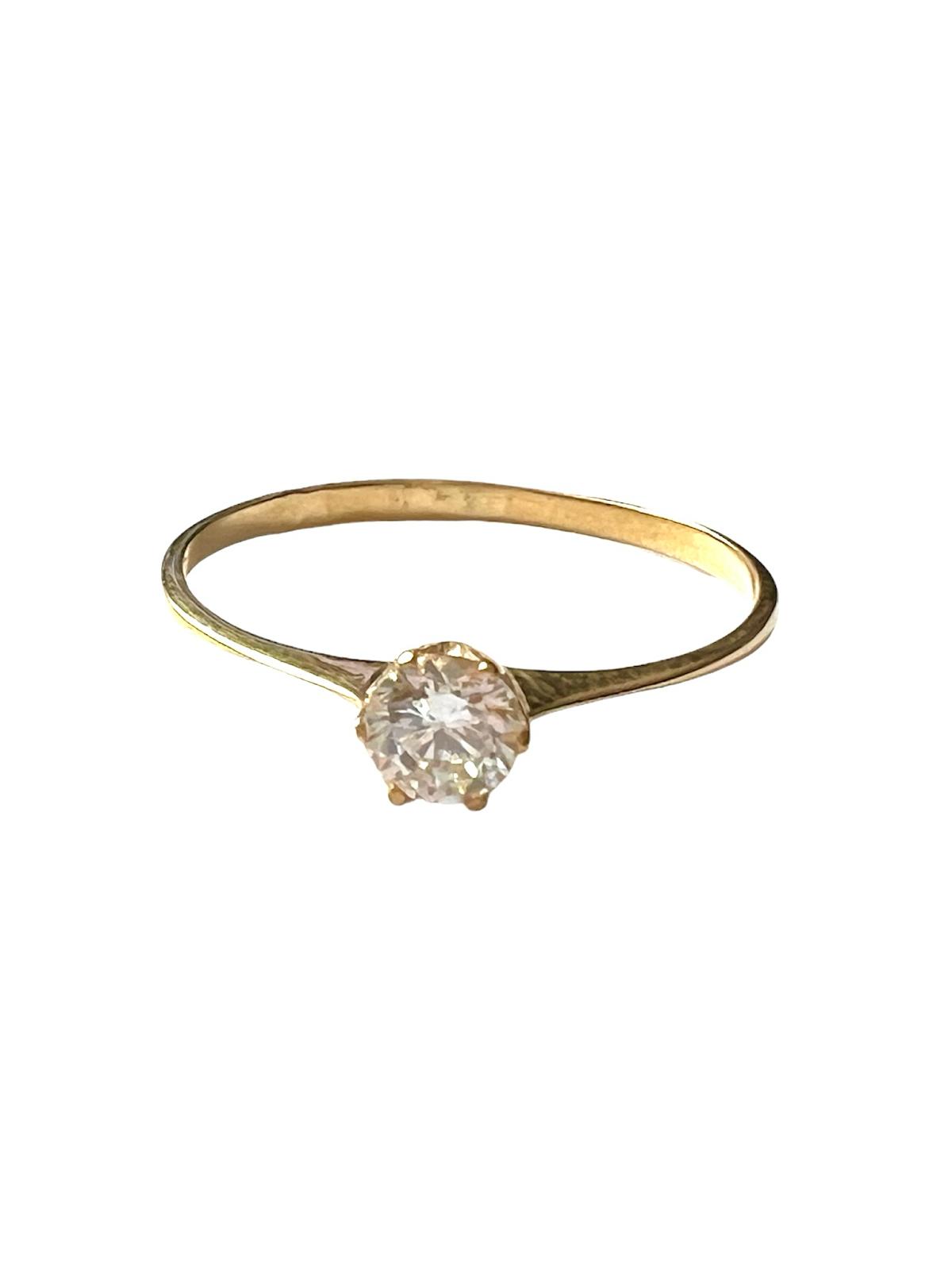 Yellow Gold Solitaire Engagement Ring