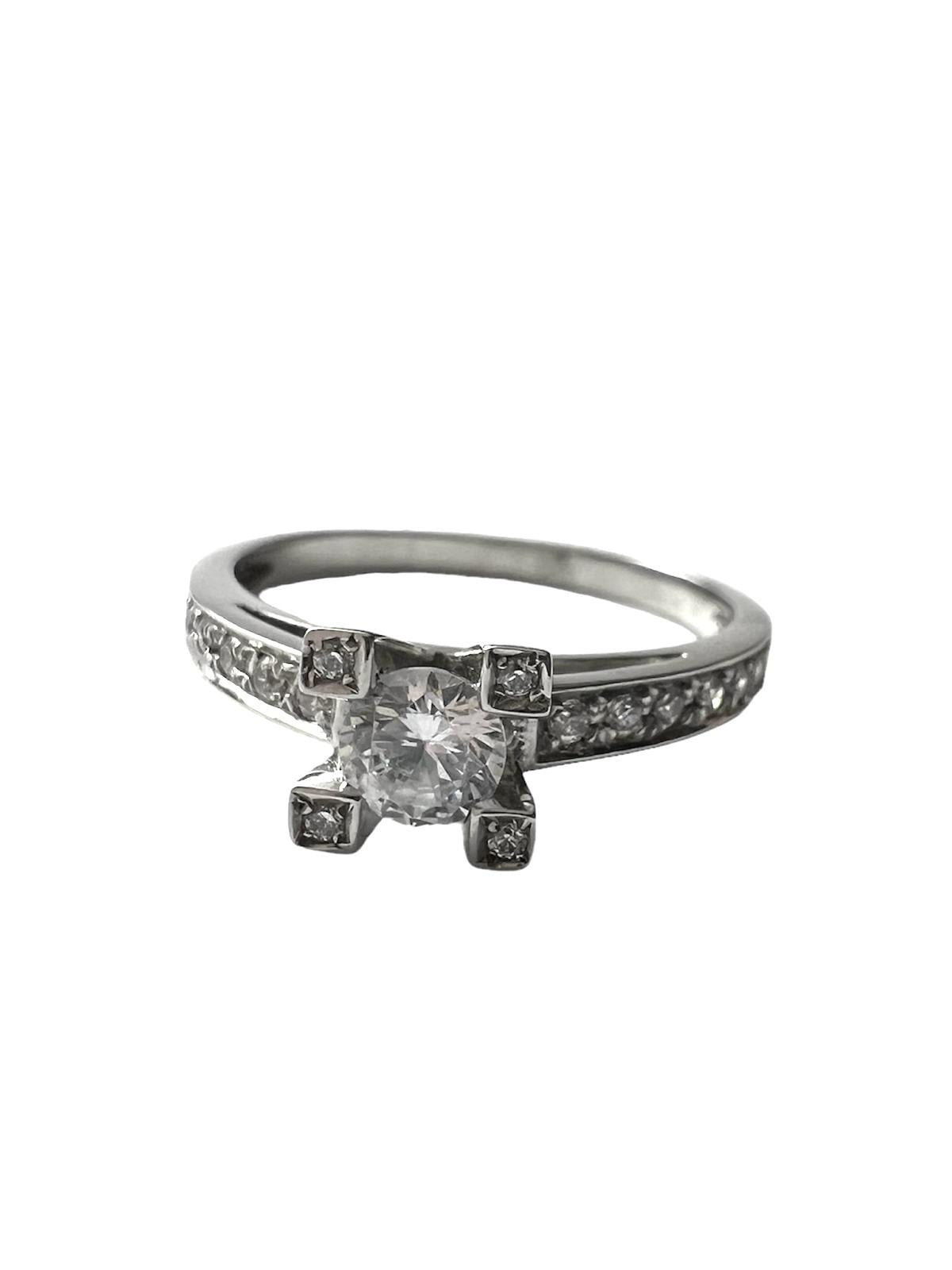 White Gold Solitaire Engagement Ring