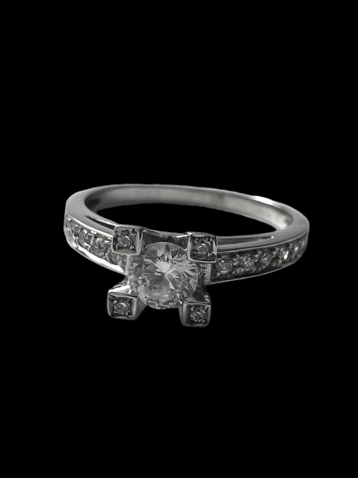 White Gold Solitaire Engagement Ring