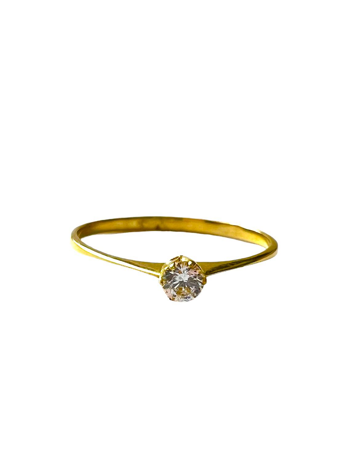 Yellow Gold Solitaire Engagement Ring