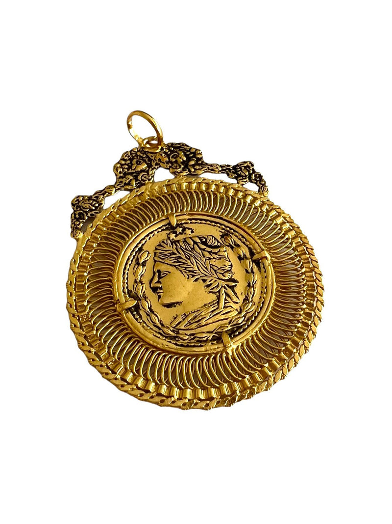 Medalha Imagem Libra em Prata Dourada