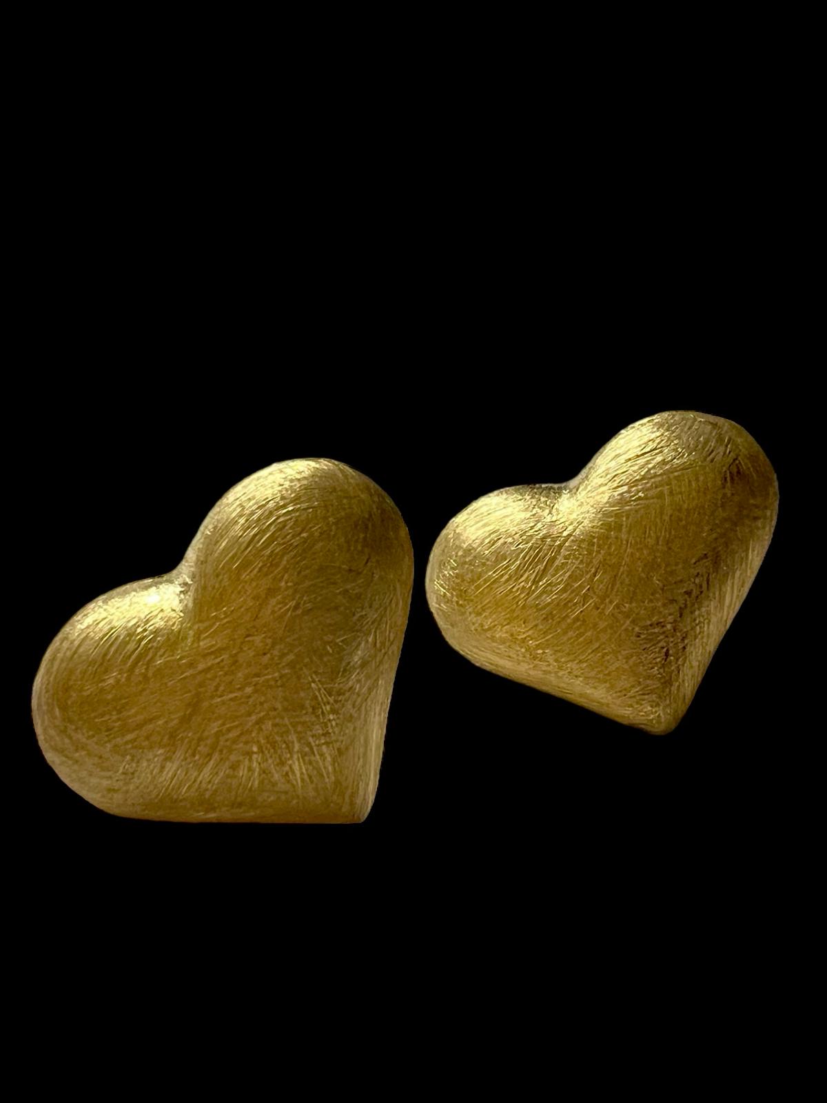 Gold Plated Silver Heart Earrings