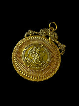 Medalha Imagem de Libra em Prata Dourada