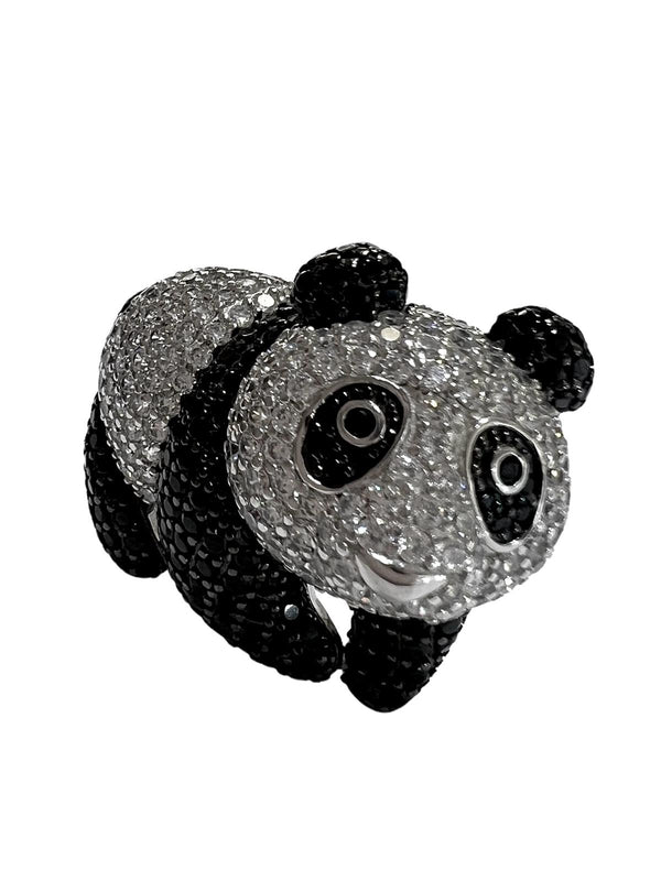 Anel Panda em Prata
