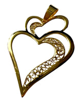 Medalha Coração de Viana em Prata Dourada