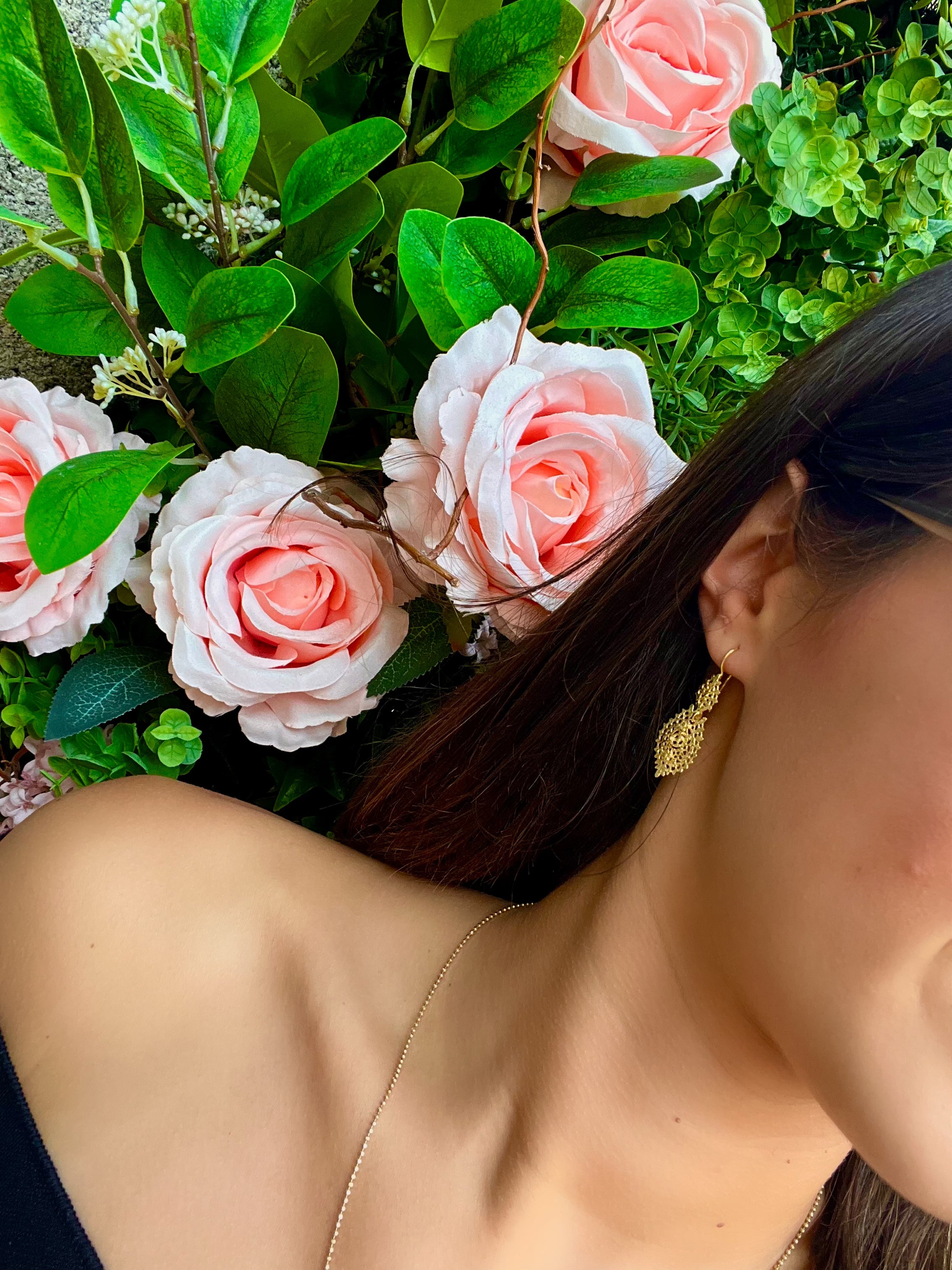 Queen Earrings in Gold Plated Silver