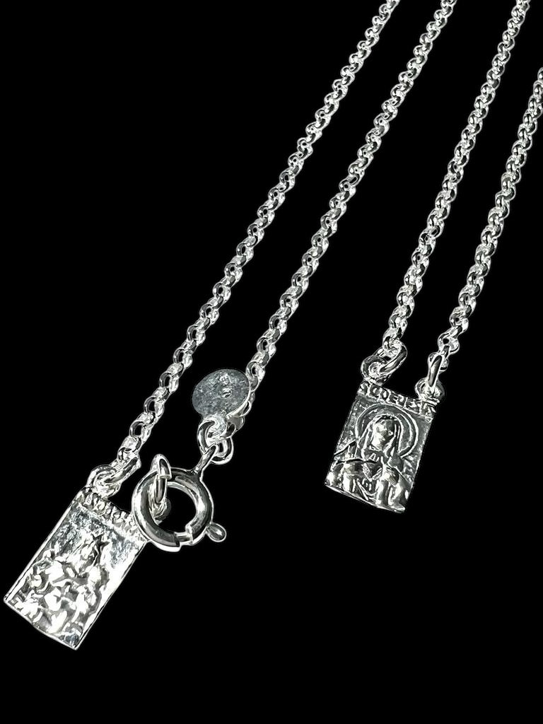 Traditional Short Scapular in Silver