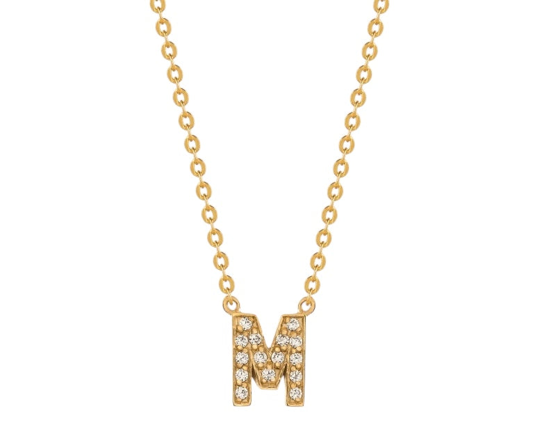 Gold Letter "M" Necklace