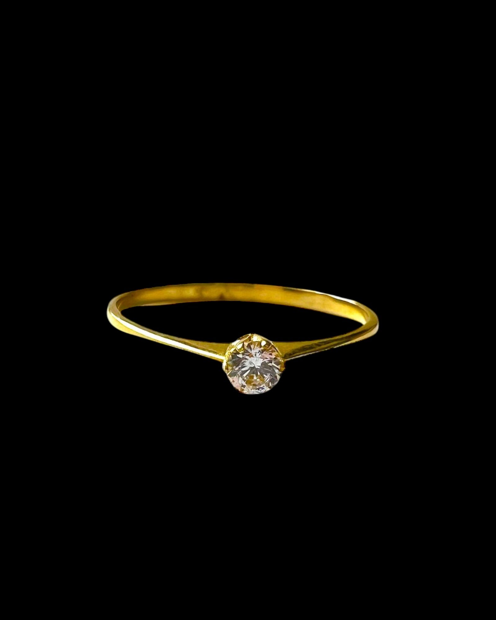 Yellow Gold Solitaire Engagement Ring