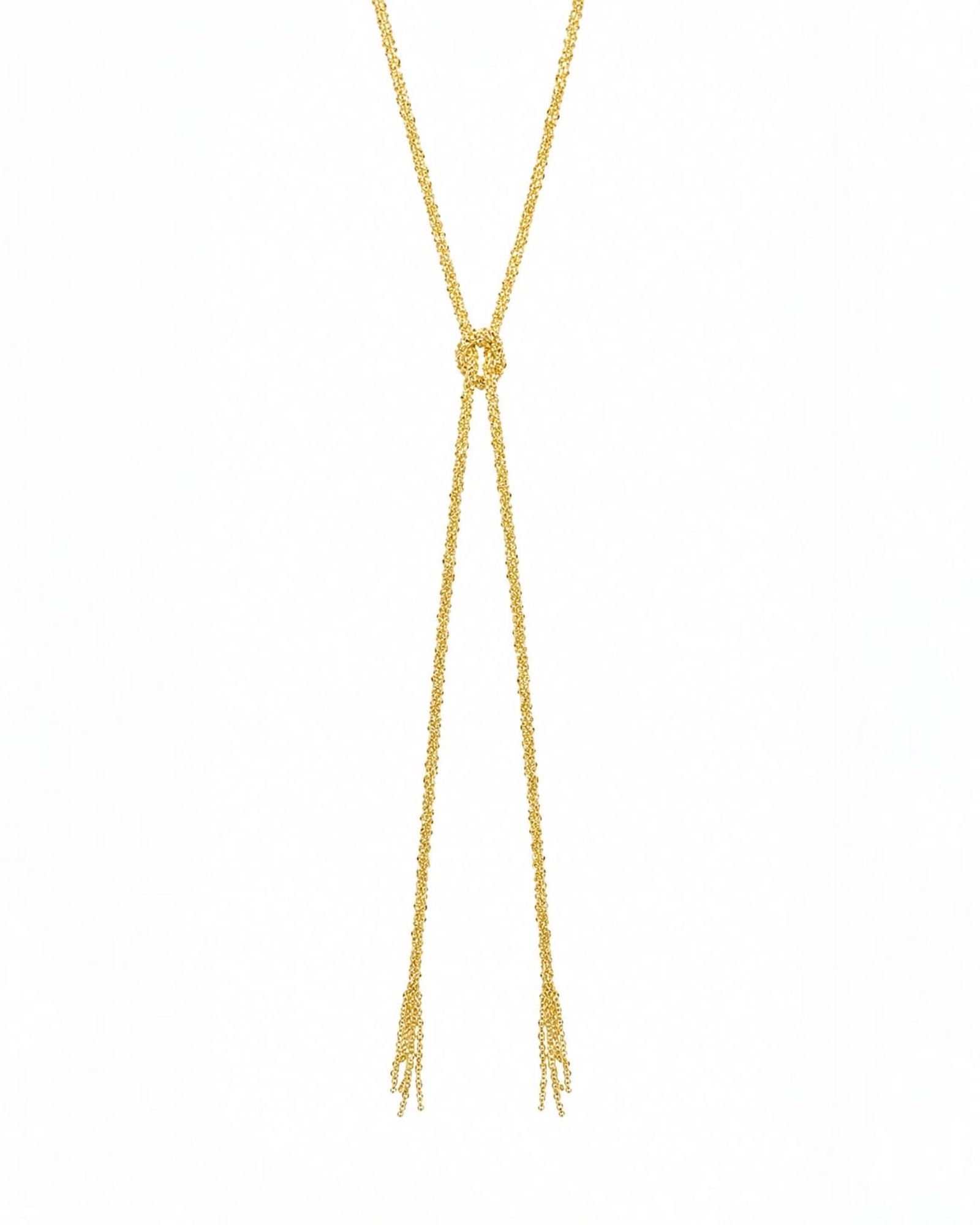 Gold-plated silver knot necklace