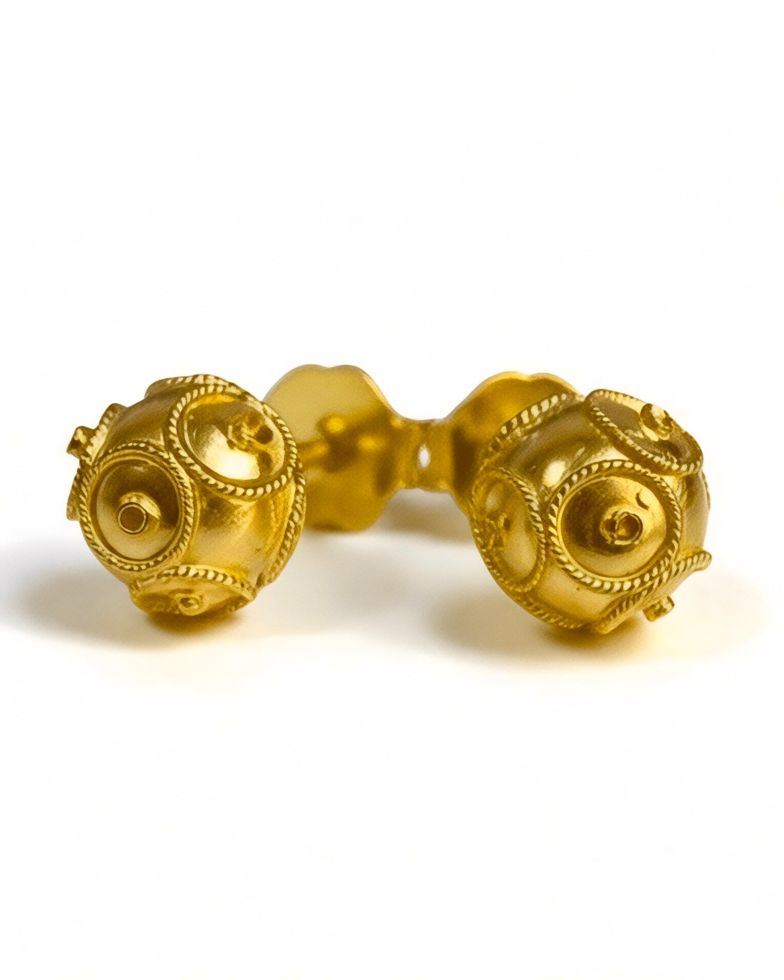 Brincos de Contas de Viana em Ouro