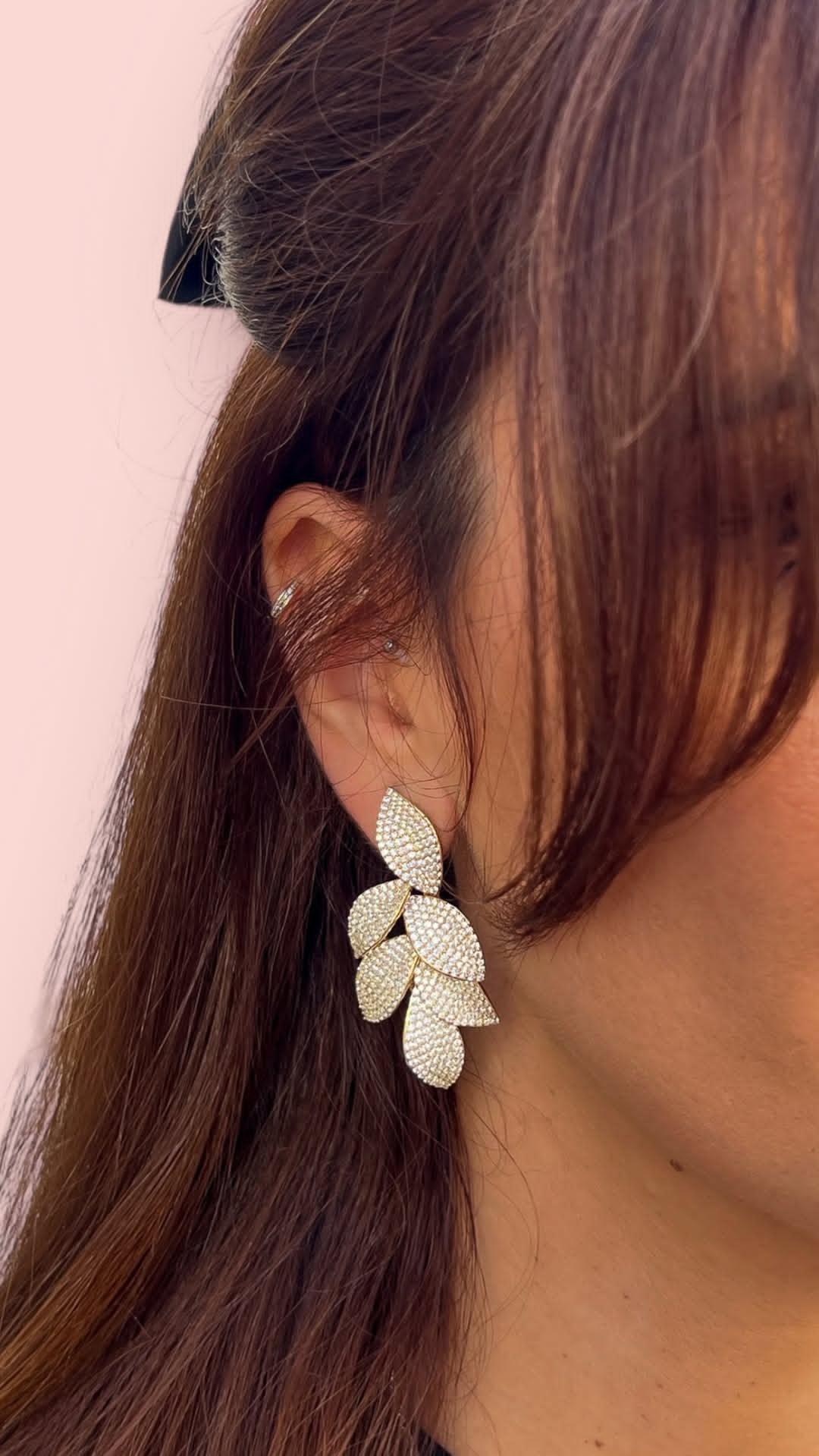 Petal Earrings in Gold Silver
