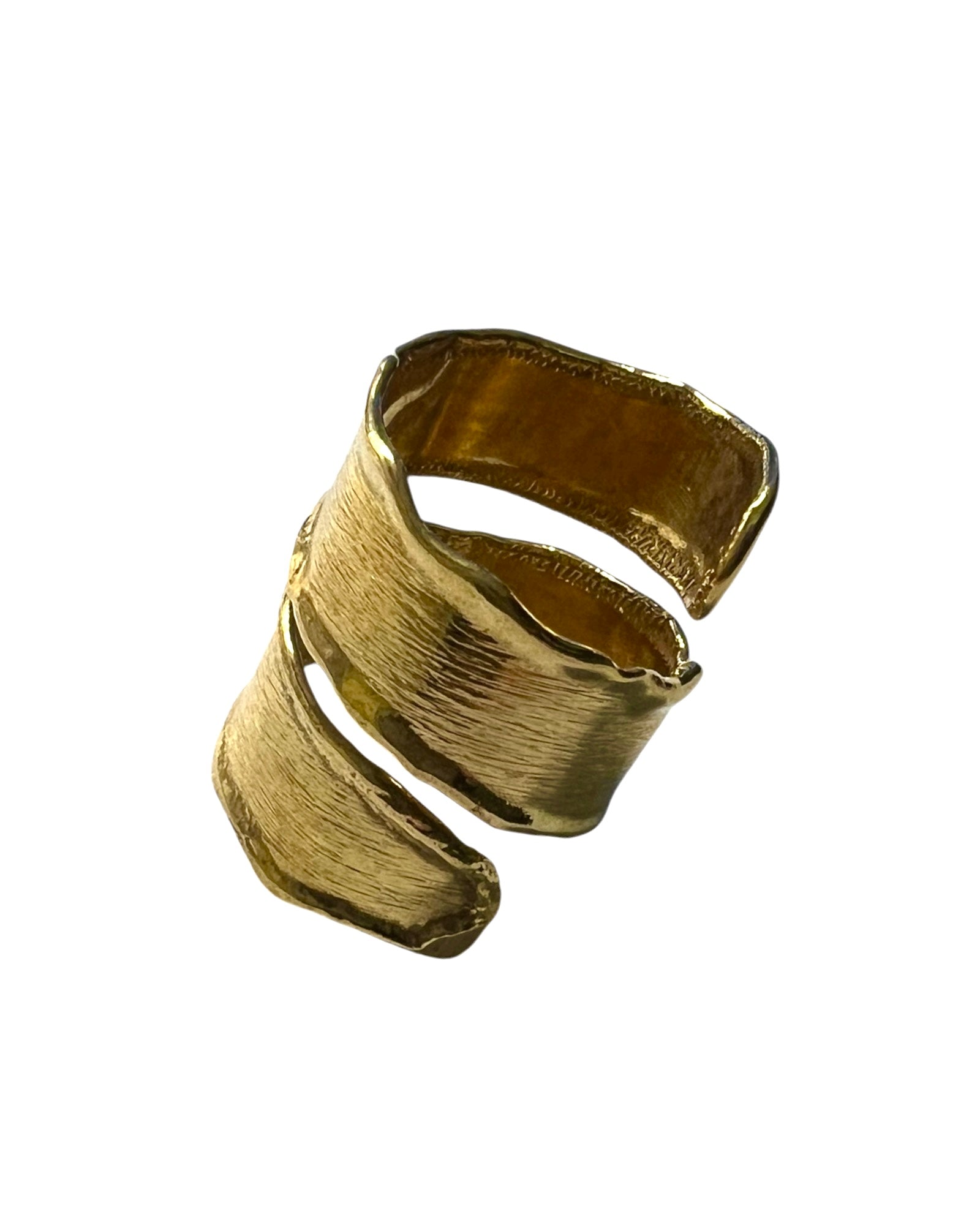 Adjustable Spiral Ring in Gold Silver