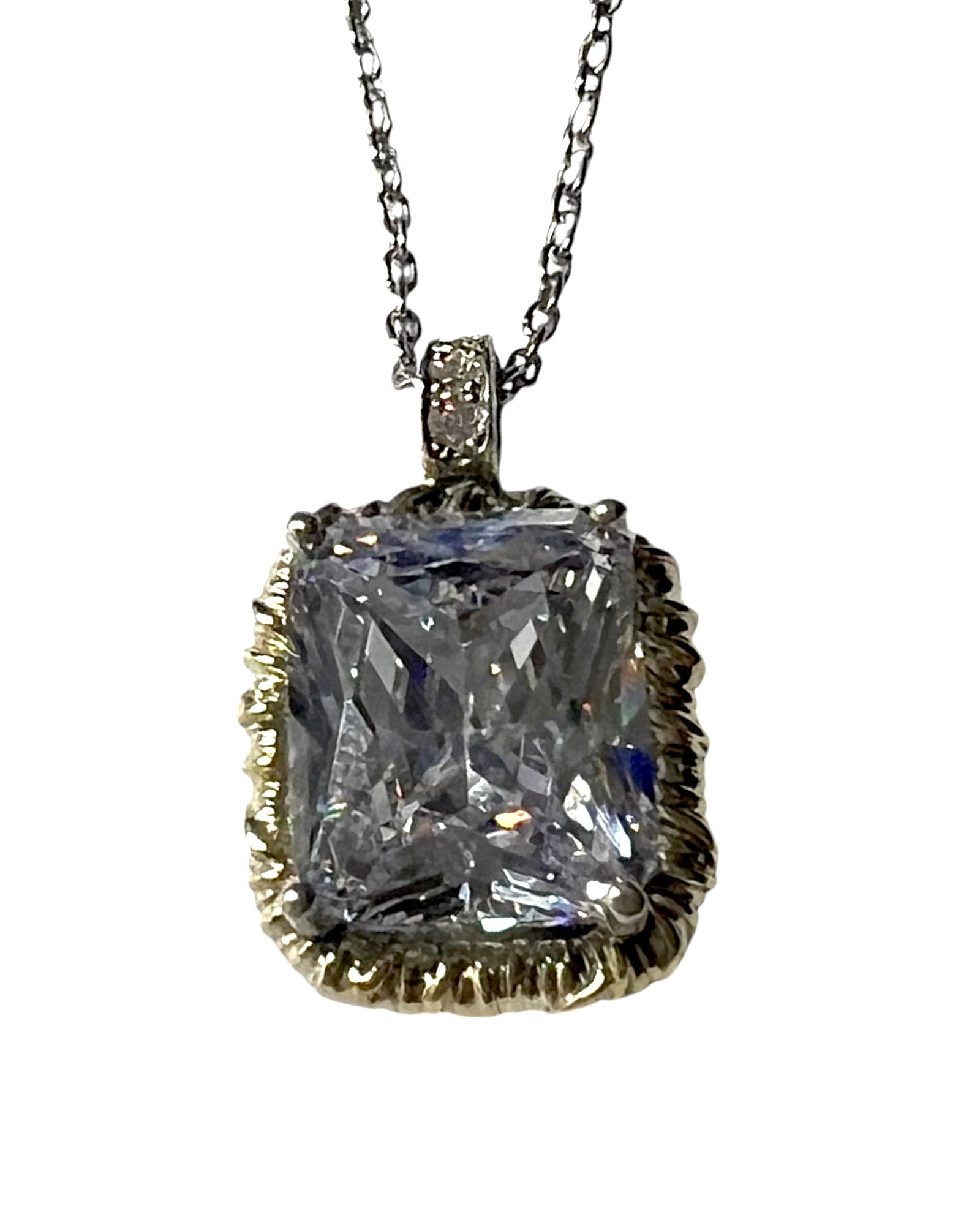 Colar em Prata e Ouro com Quartzo