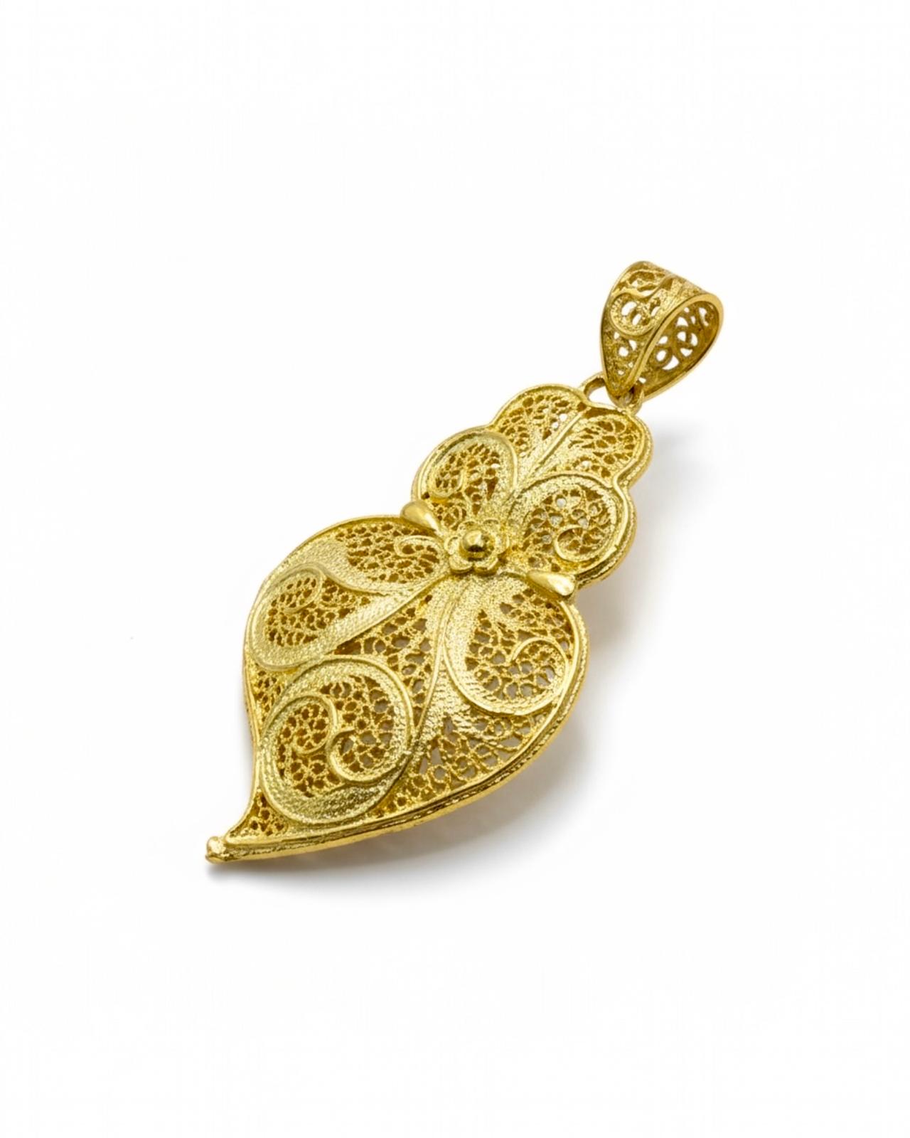 Medalha Coração de Viana em Prata Dourada