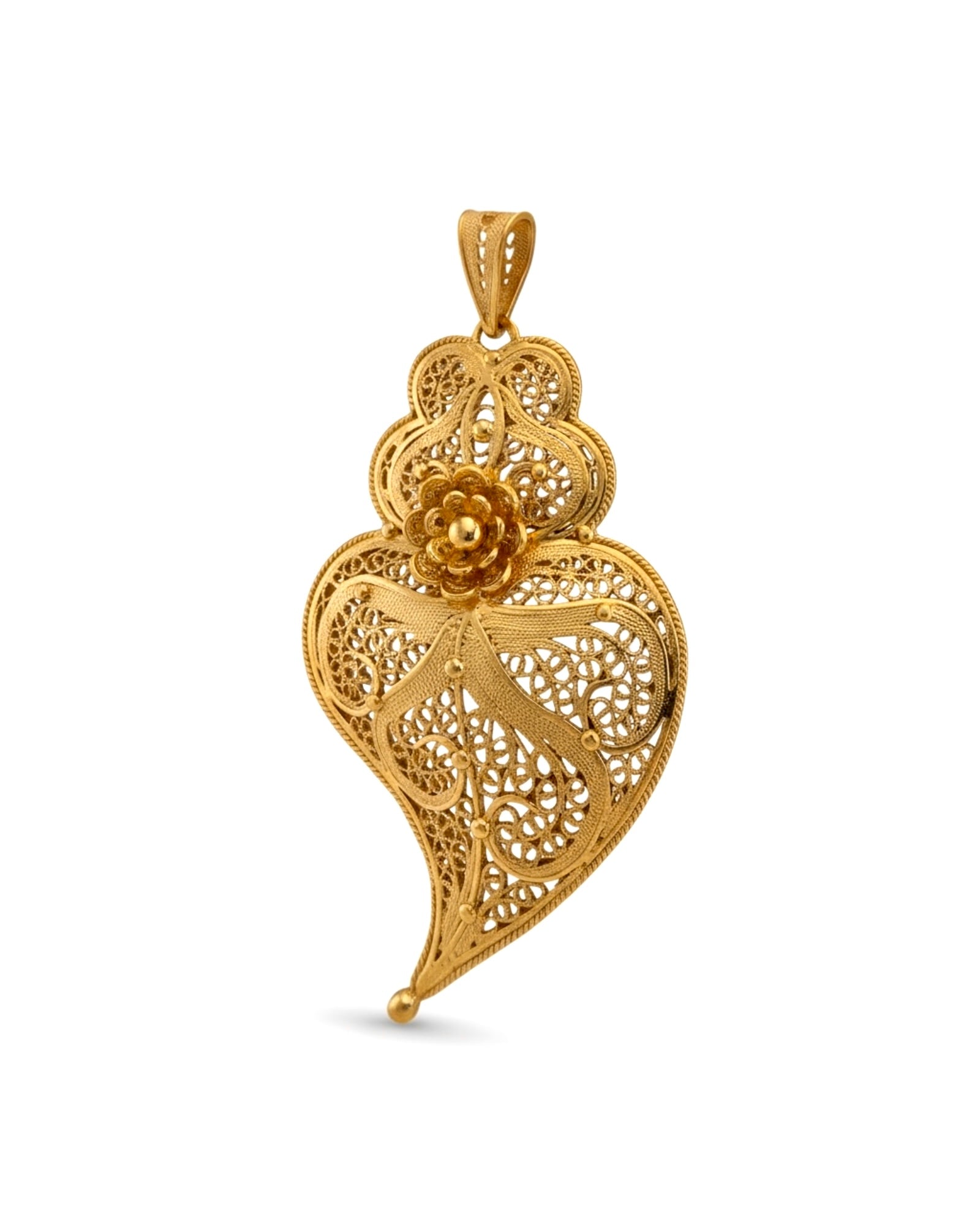 Medalha Coração de Viana em Prata Dourada