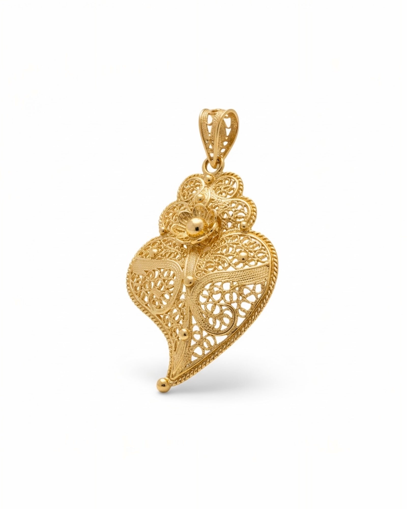 Medalha Coração de Viana em Prata Dourada