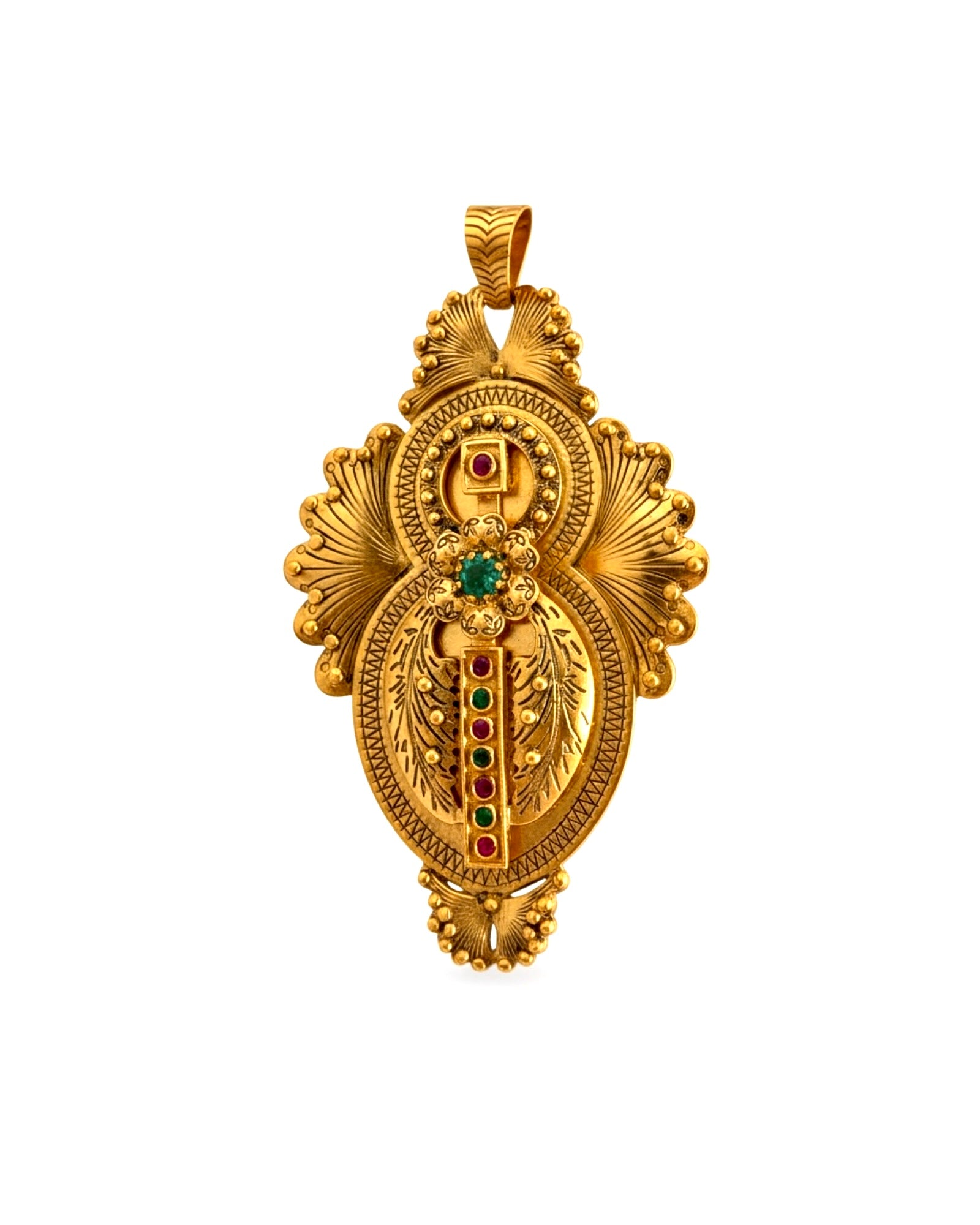 Filigree Gramalheira Medal in Gilded Silver and Colored Stones