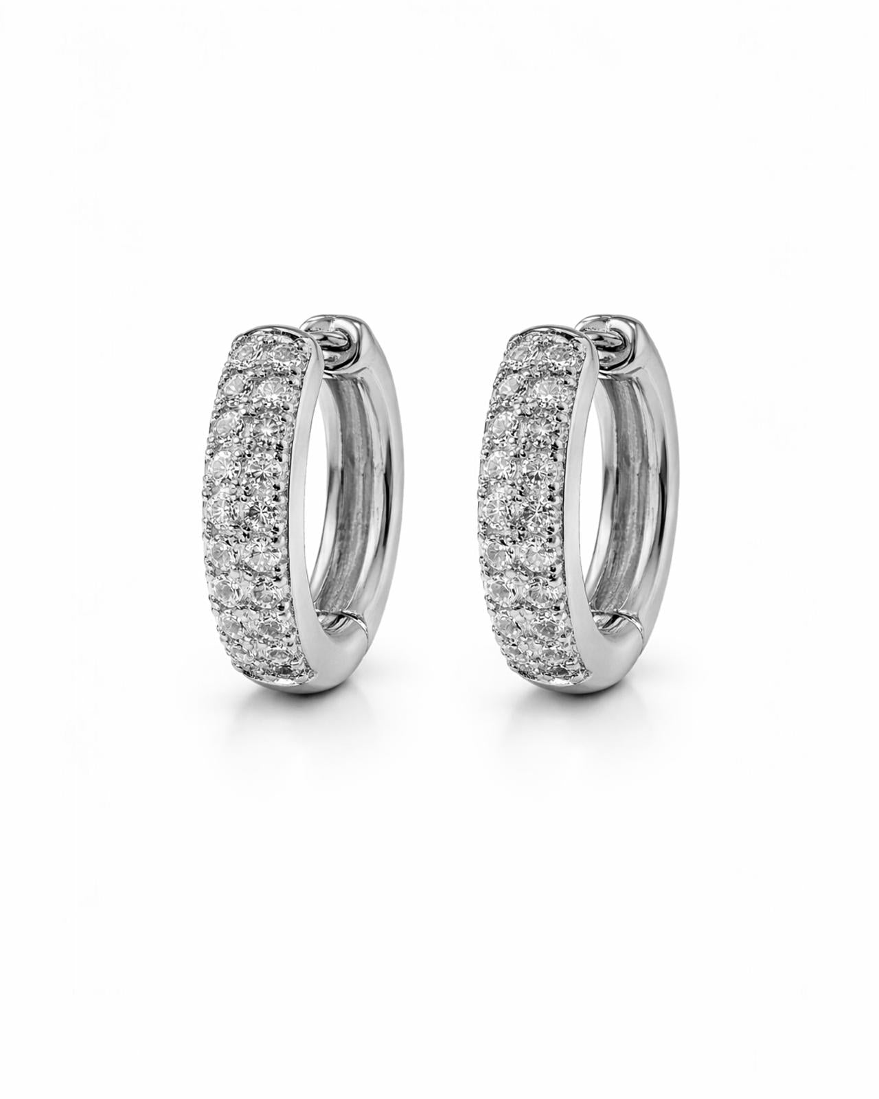 Argolas com Brilhos em Prata